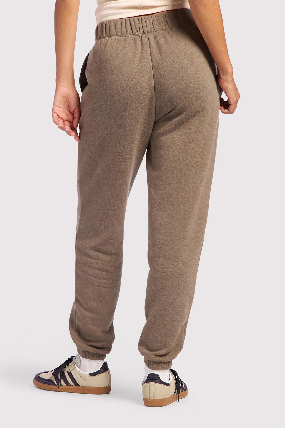 Color:Mocha | nuuds vintage fleece jogger jogging pants casual pants for women comfort women pants