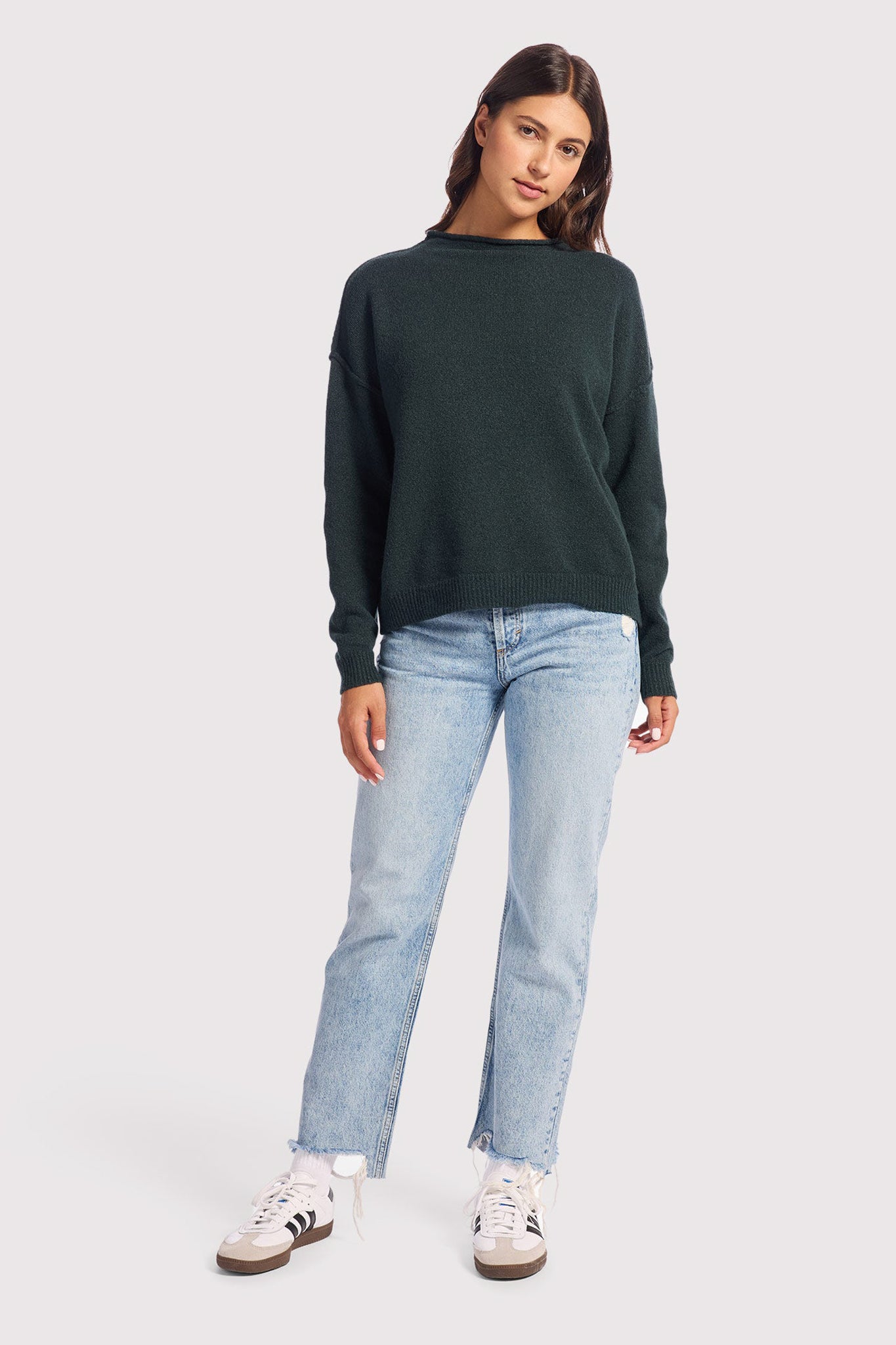 Cozy Knit Mock Neck Sweater