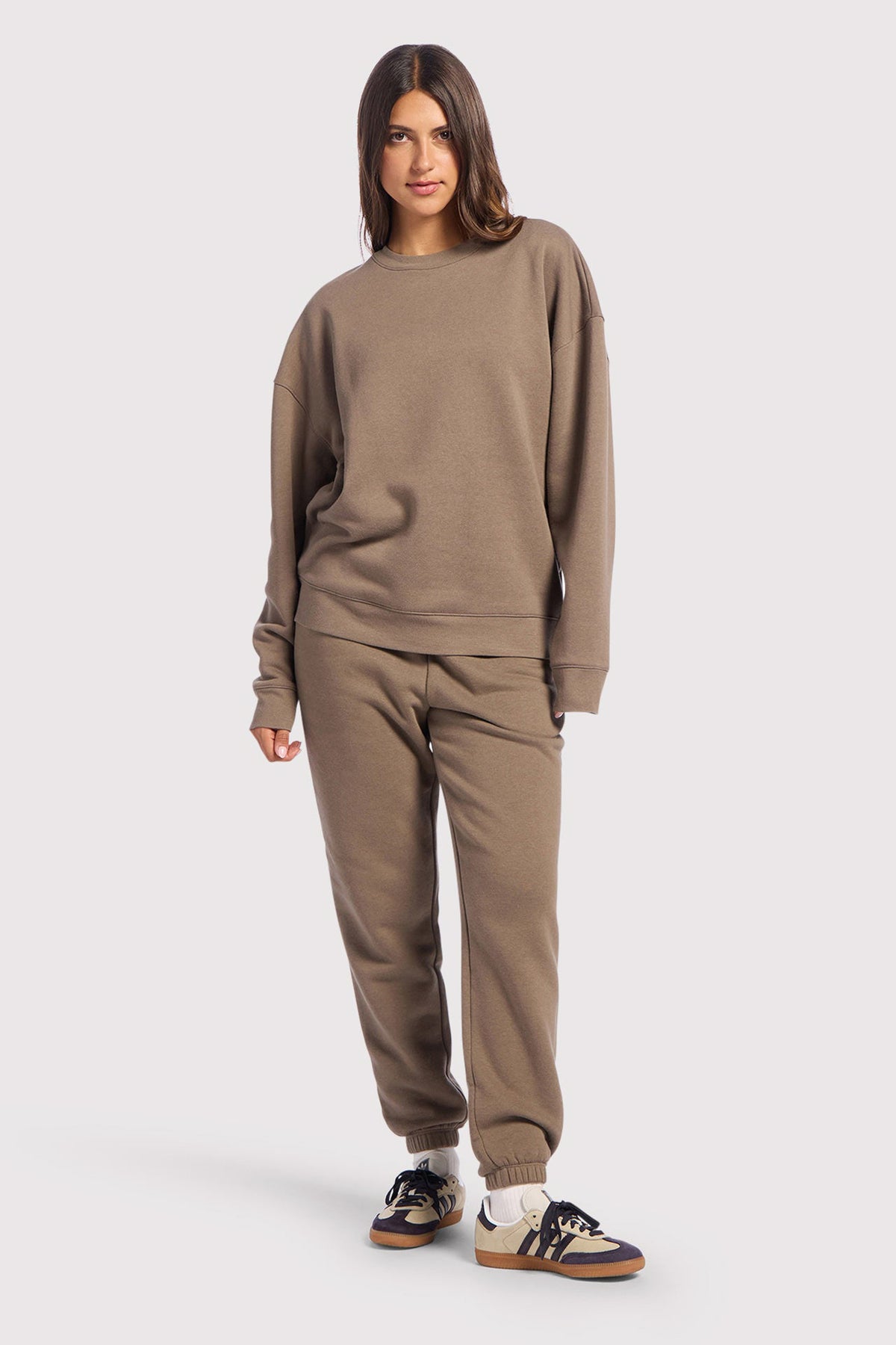Color:Mocha | Vintage Fleece Crewneck