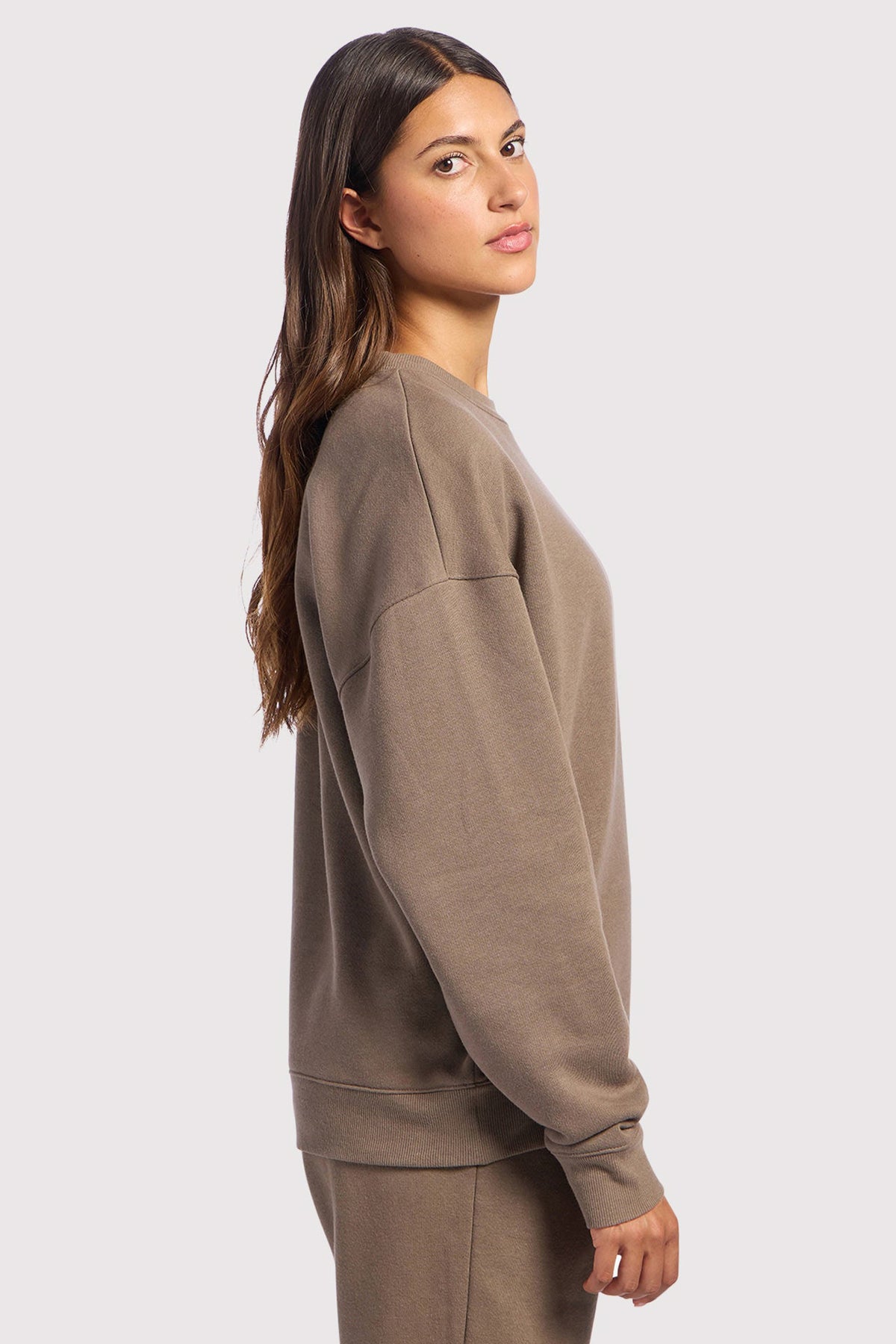 Color:Mocha | Vintage Fleece Crewneck