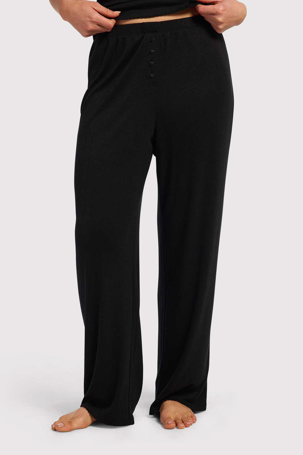 Heart Pointelle Wide Leg Pant