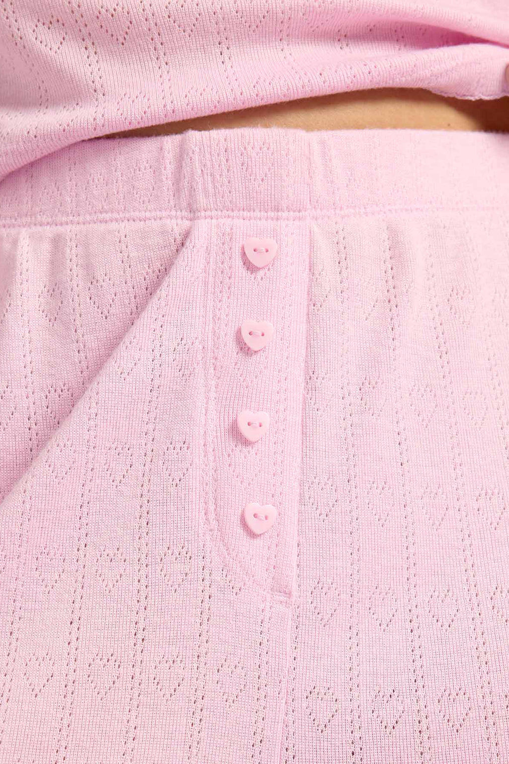 Heart Pointelle Wide Leg Pant