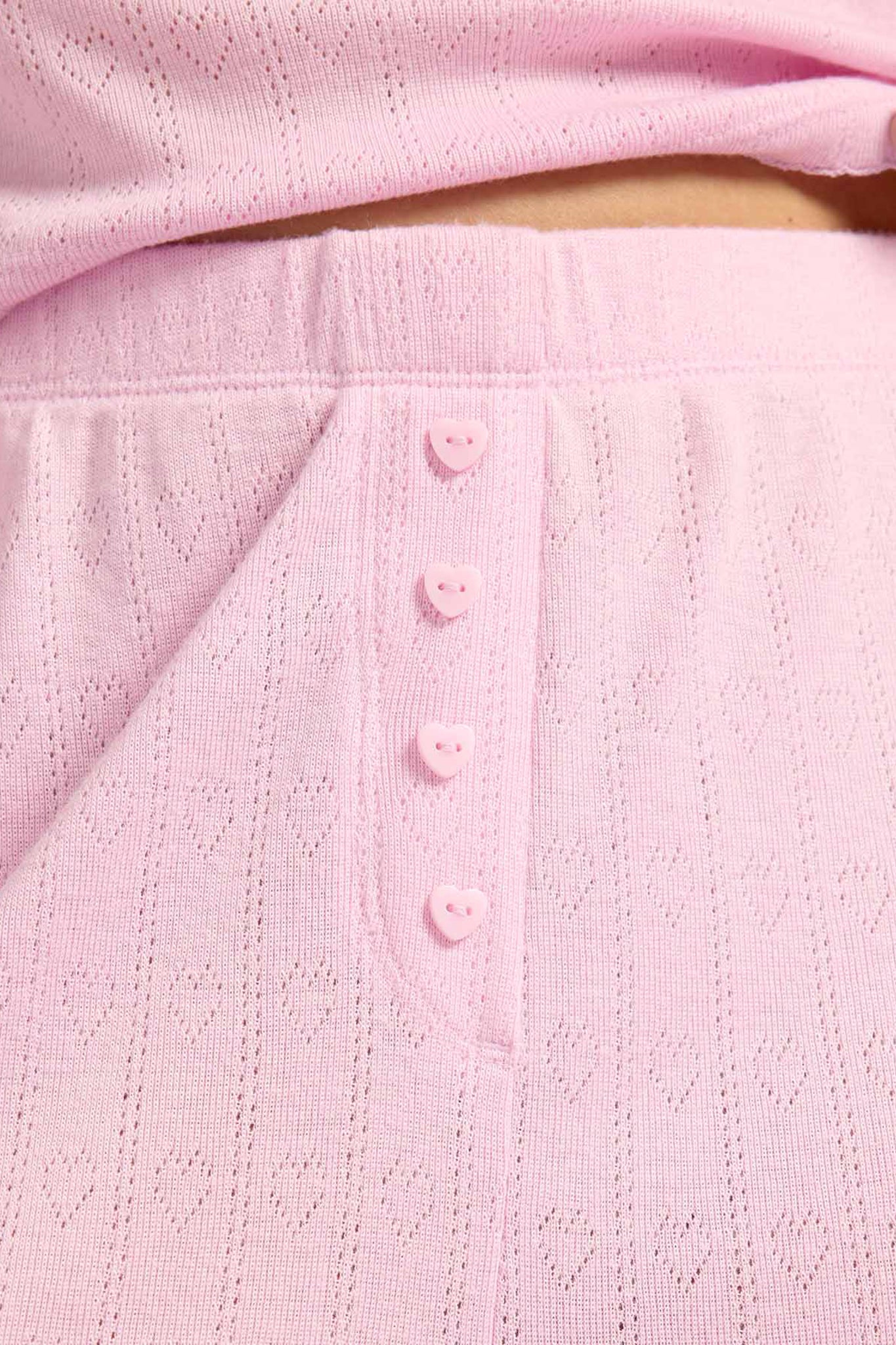 Heart Pointelle Wide Leg Pant