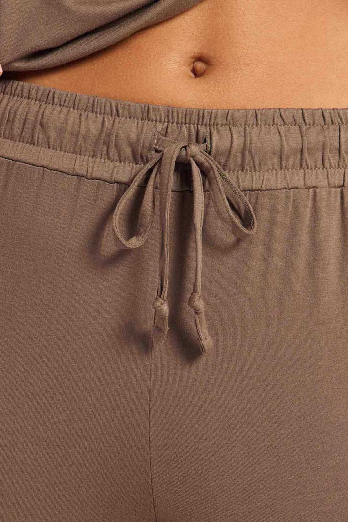 Color:Mocha | nuuds women’s matching pajama set - soft cooling pajamas for women short sleeve + pant