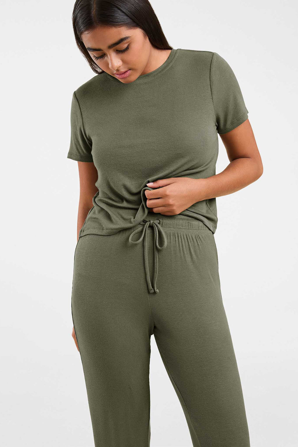 Ribbed Pajama Set