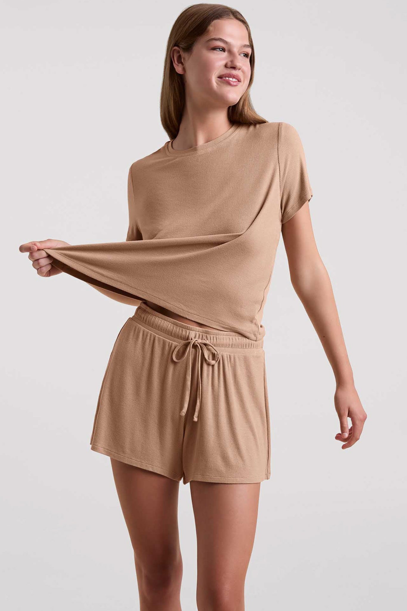 Ribbed Pajama Short Set