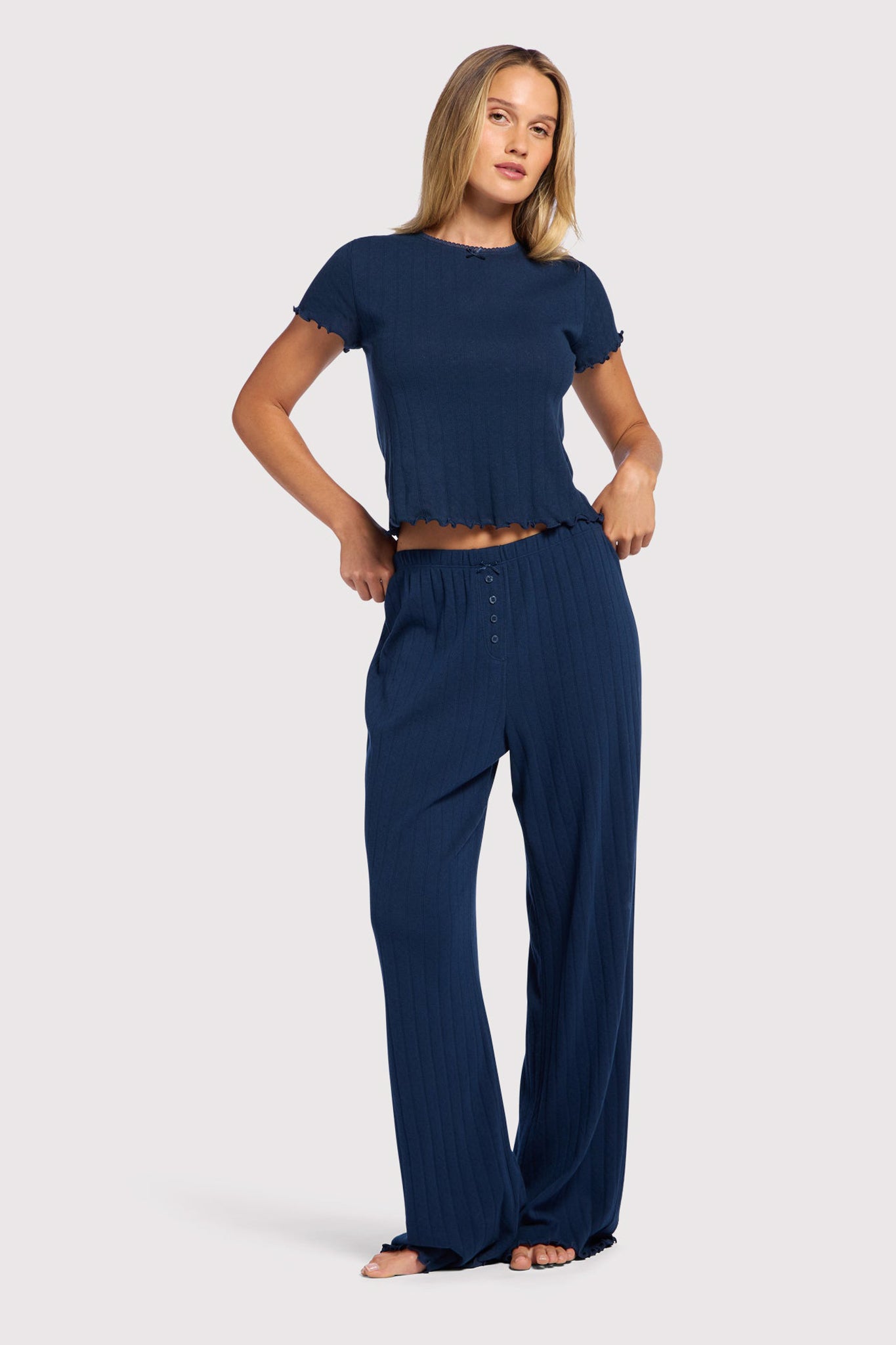 Pointelle Pajama Pant Set