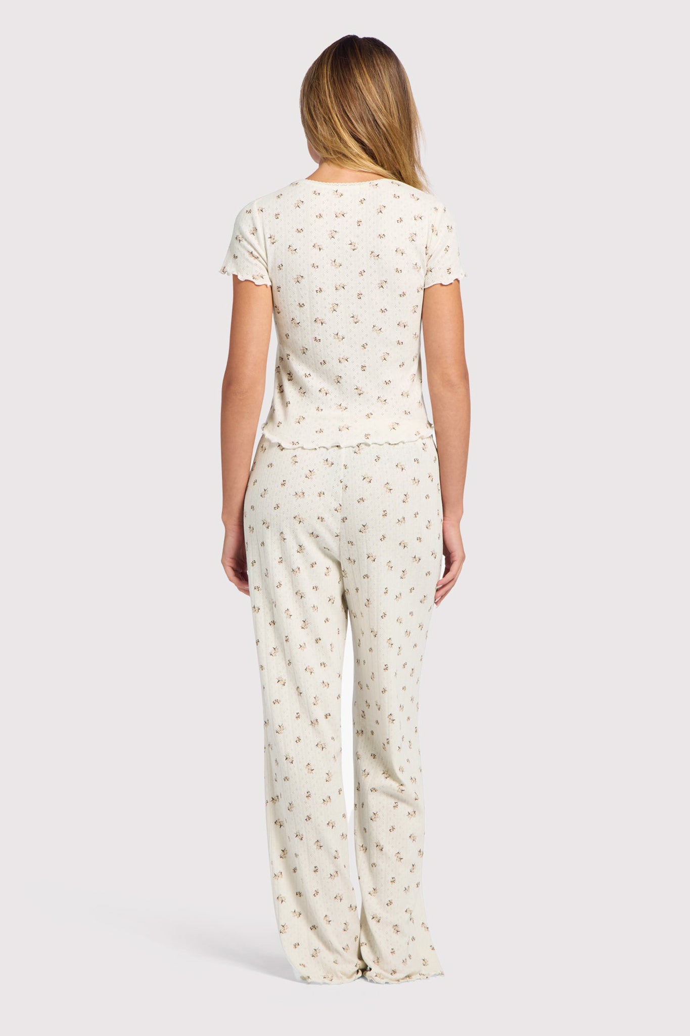 Pointelle Pajama Pant Set