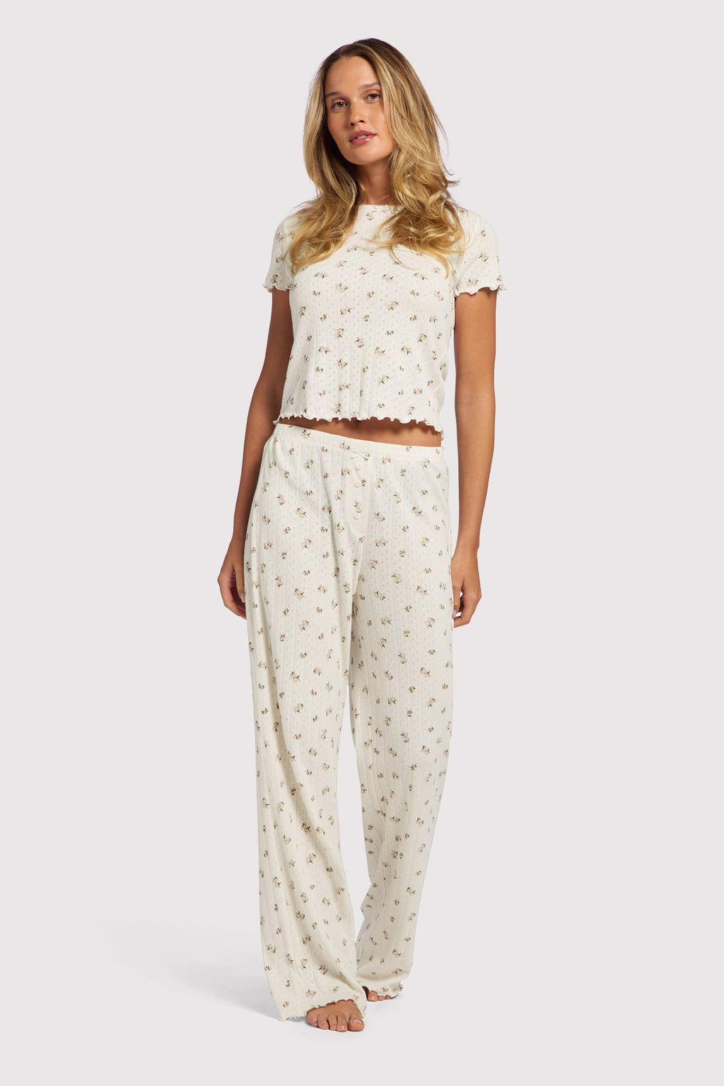 Pointelle Pajama Pant Set