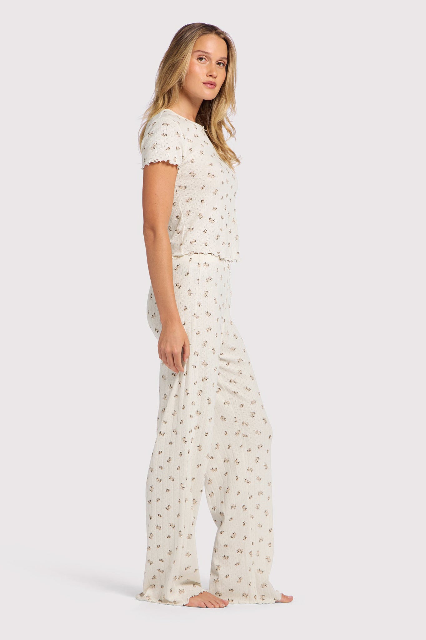 Pointelle Pajama Pant Set