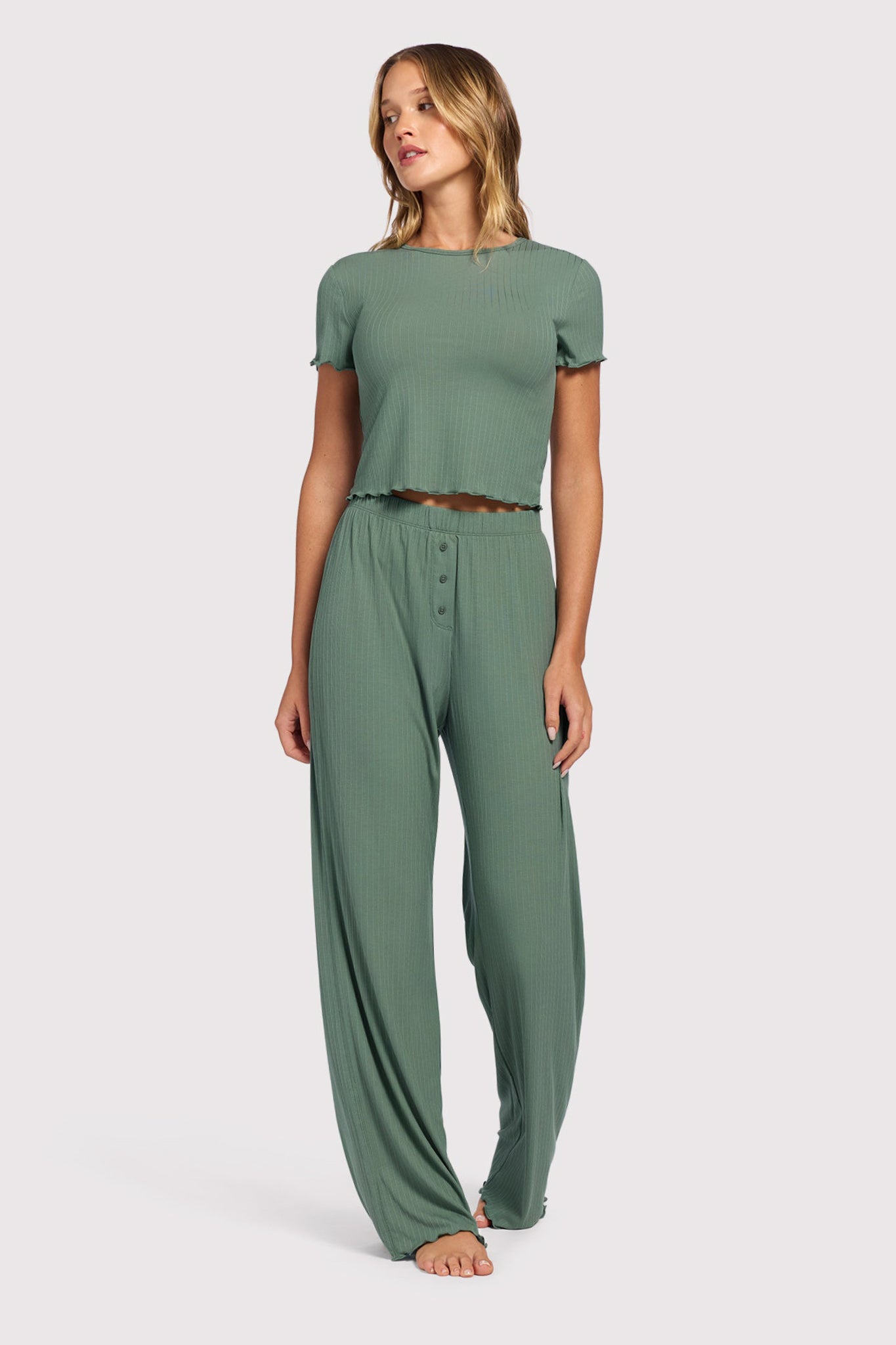 Mini Rib Pajama Set