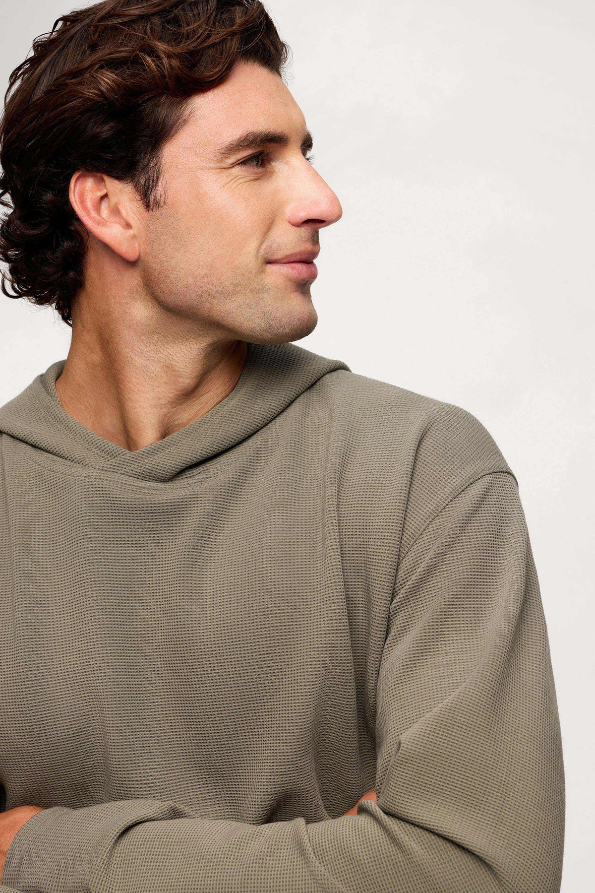Color:Olive | Performance Waffle Hoodie