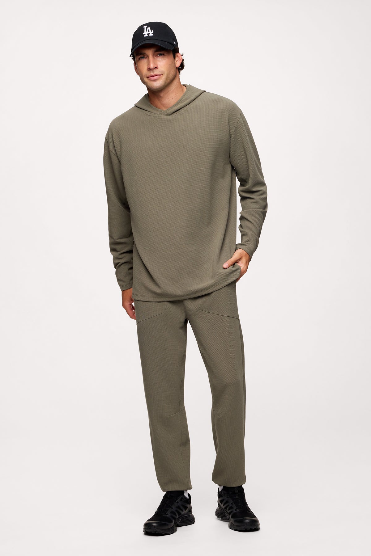 Color:Olive | Performance Waffle Hoodie