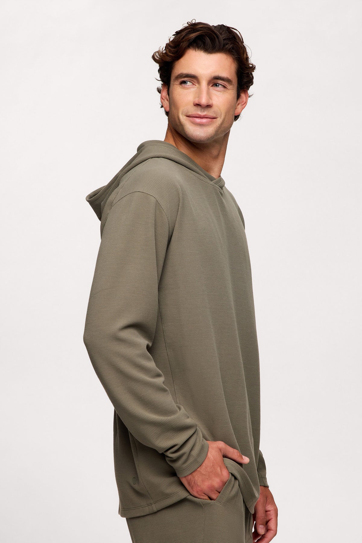 Color:Olive | Performance Waffle Hoodie