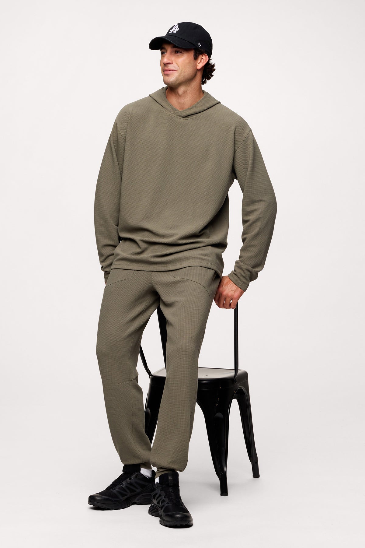 Color:Olive | Performance Waffle Hoodie