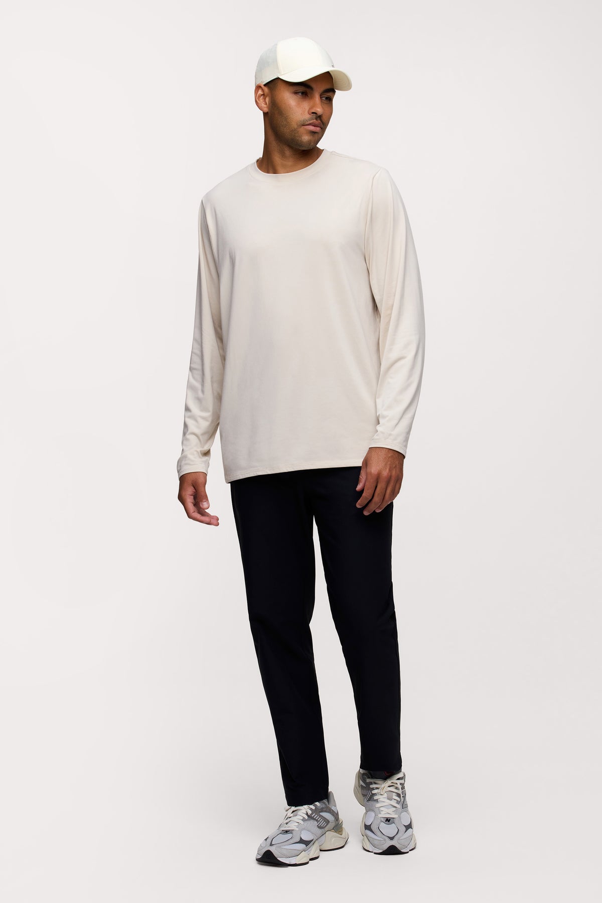 Color:Linen | Men's Long Sleeve Movement Tee