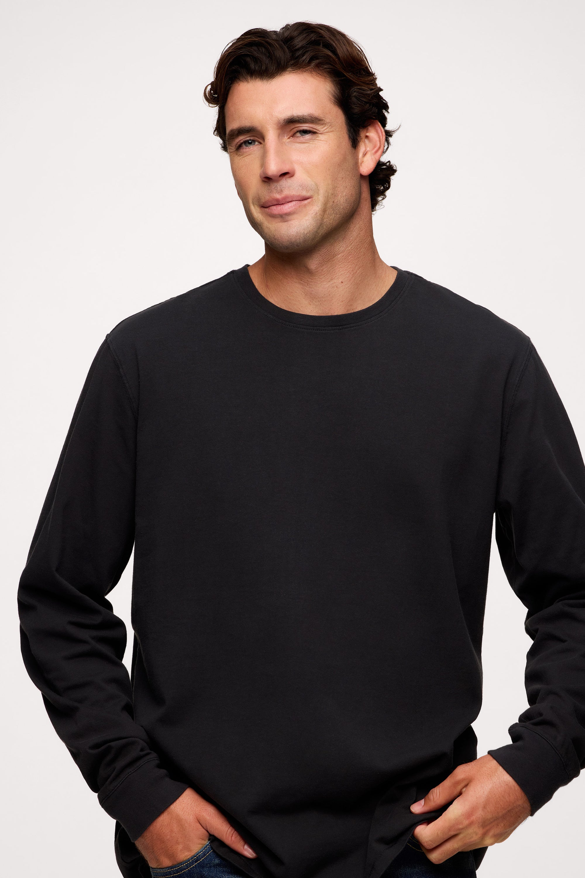 Vintage Cotton Men's Long Sleeve Everyday T-Shirt
