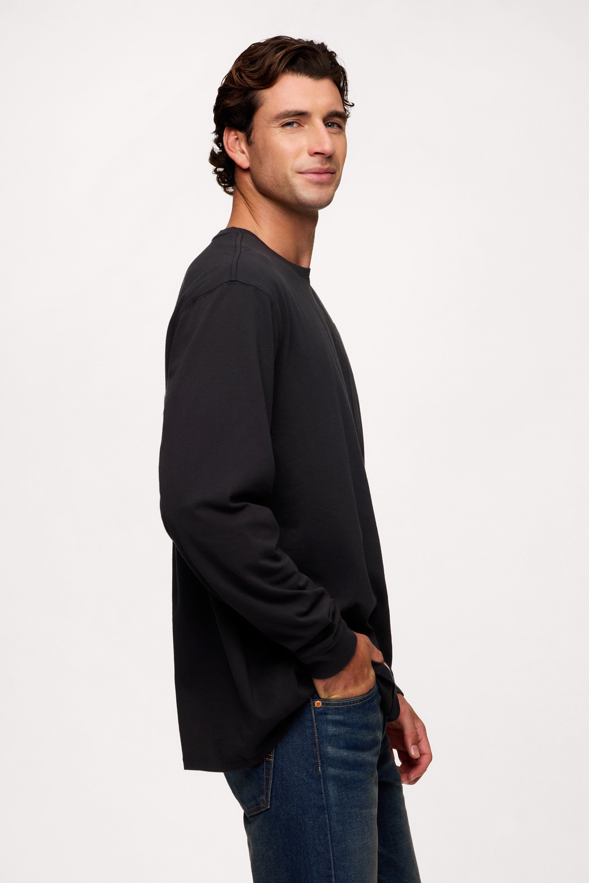 Vintage Cotton Men's Long Sleeve Everyday T-Shirt