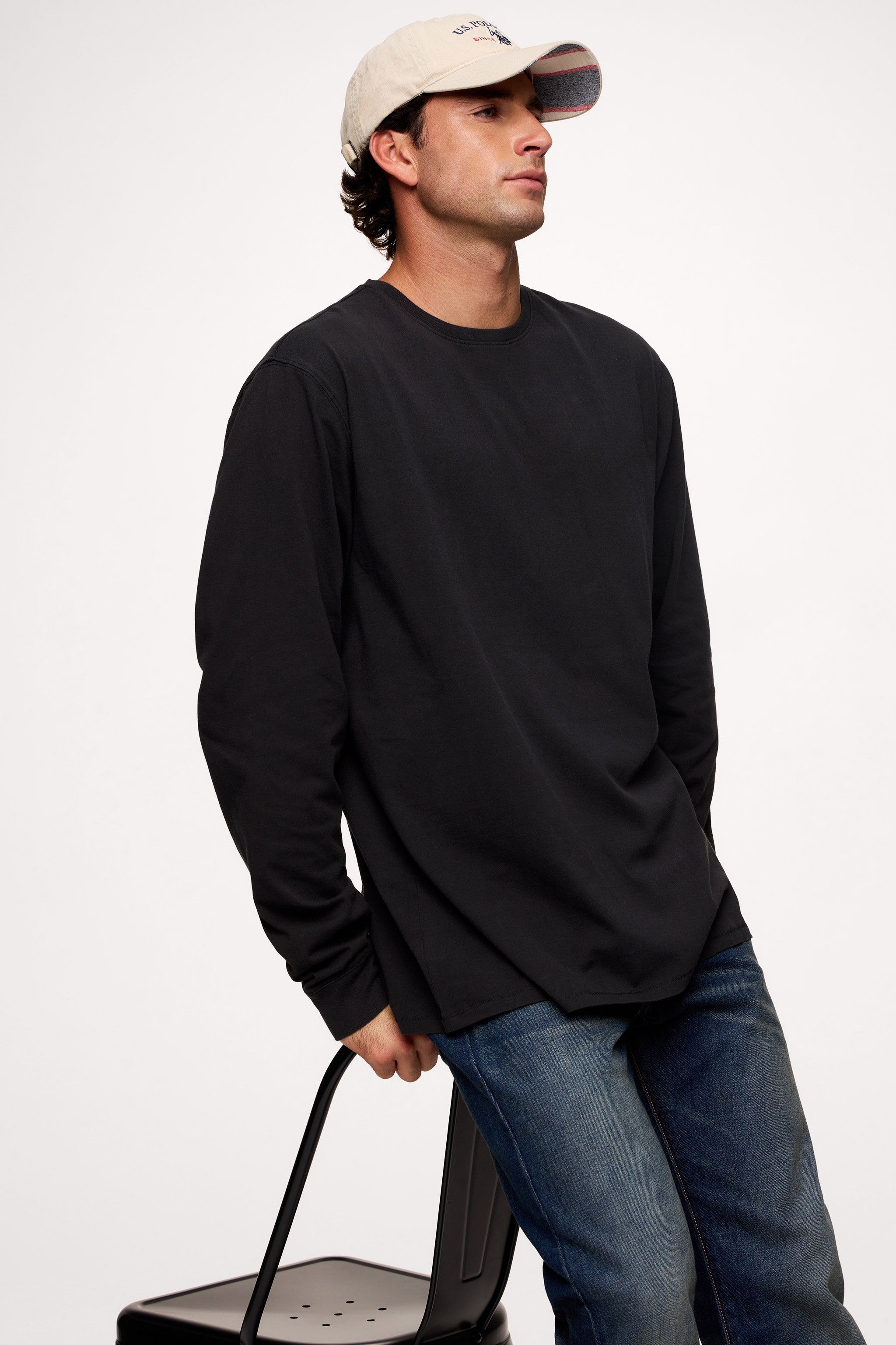 Vintage Cotton Men's Long Sleeve Everyday T-Shirt