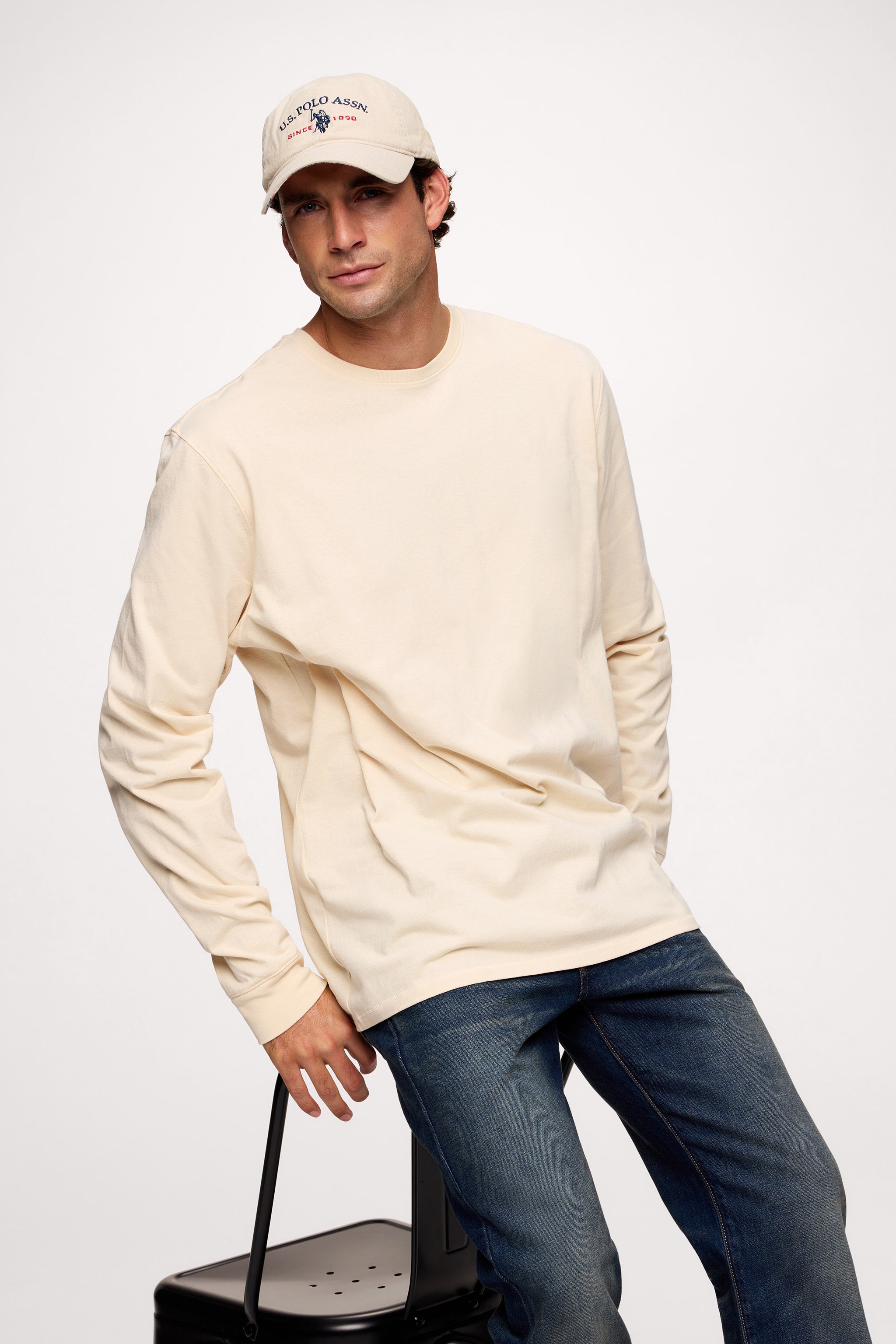 Vintage Cotton Men's Long Sleeve Everyday T-Shirt