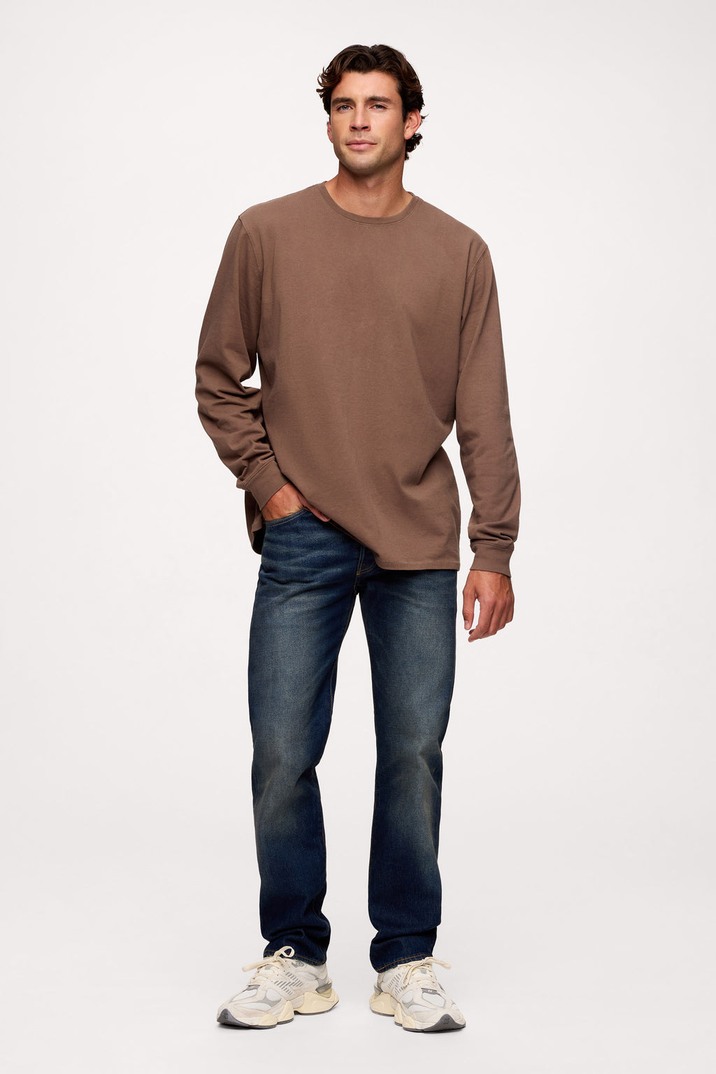 Vintage Cotton Men's Long Sleeve Everyday T-Shirt