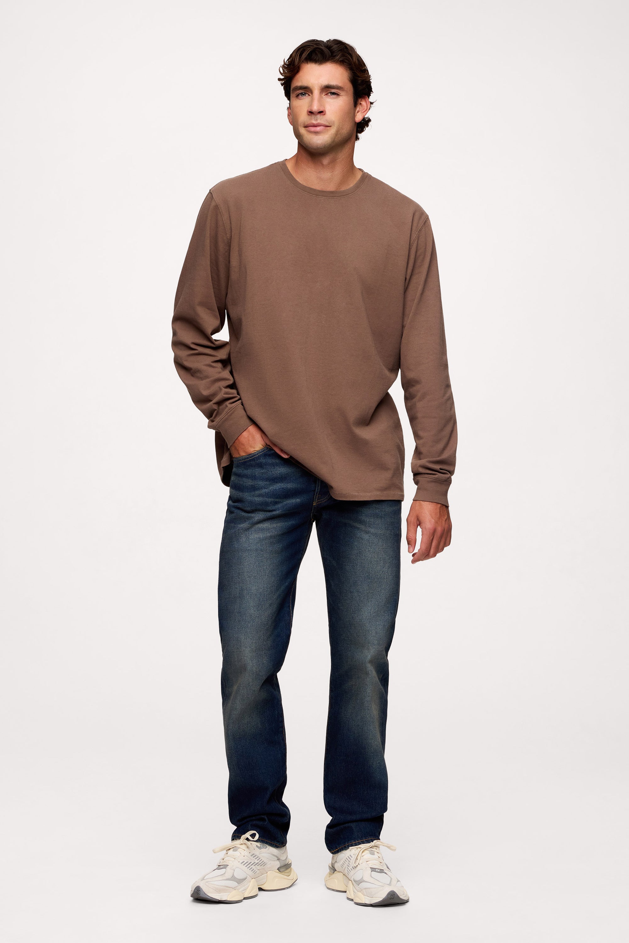 Vintage Cotton Men's Long Sleeve Everyday T-Shirt