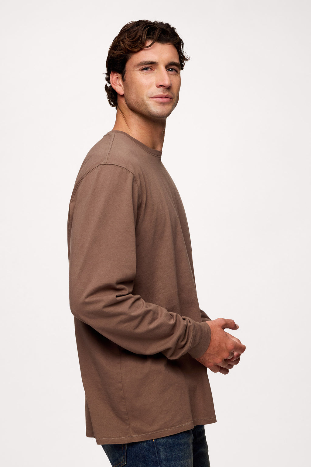 Vintage Cotton Men's Long Sleeve Everyday T-Shirt