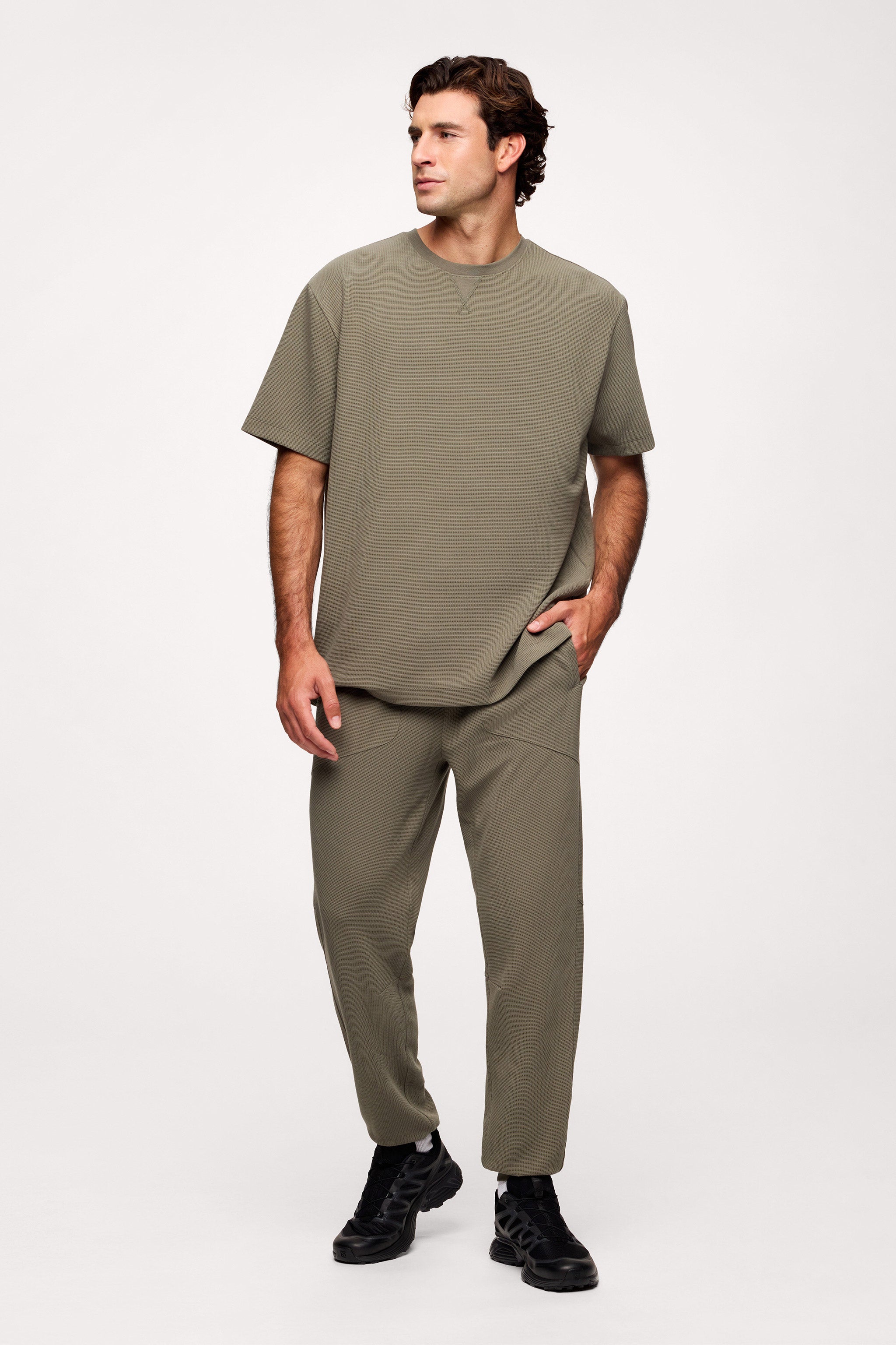 Performance Waffle T-Shirt | Olive