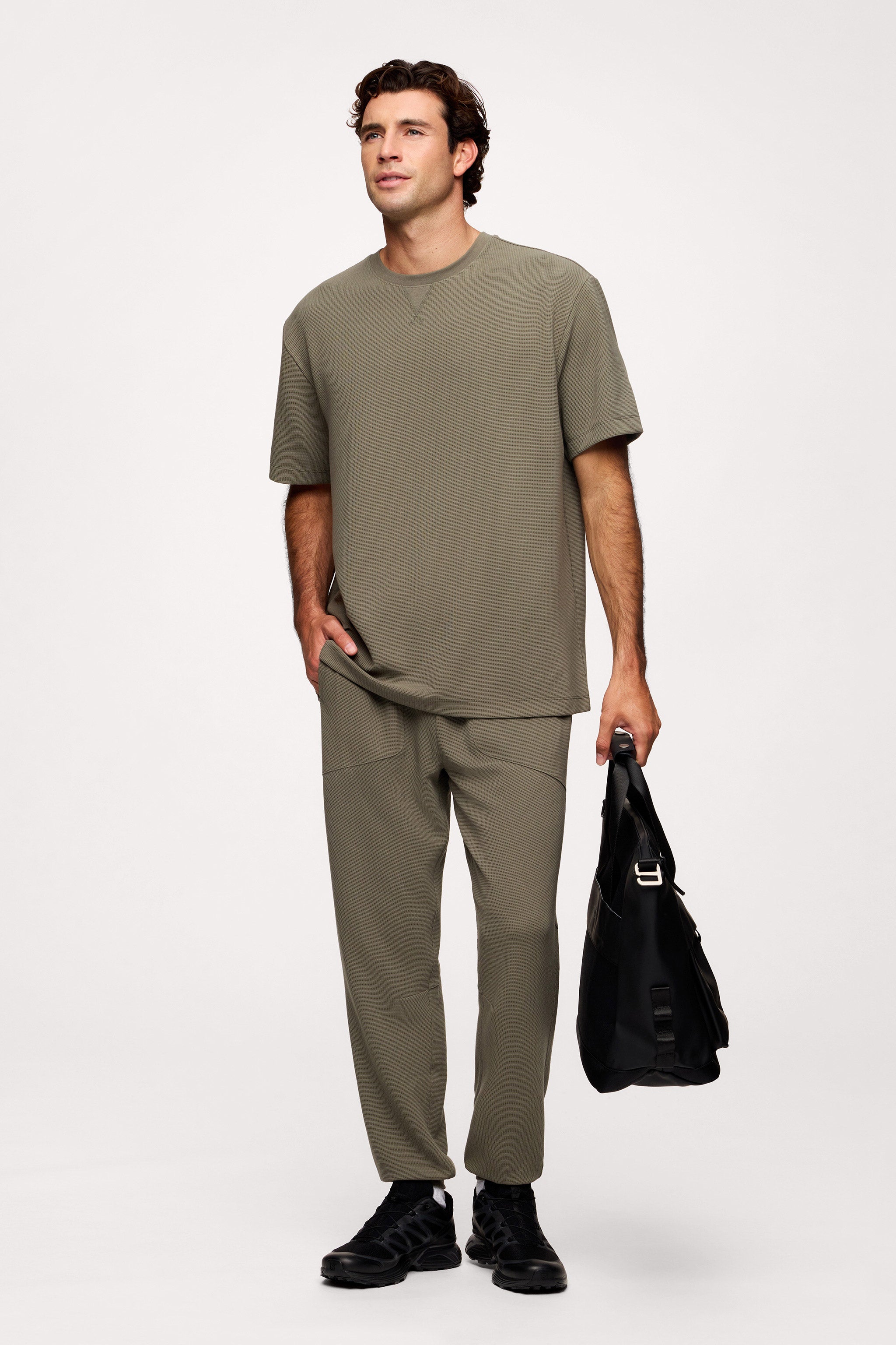 Performance Waffle T-Shirt | Olive