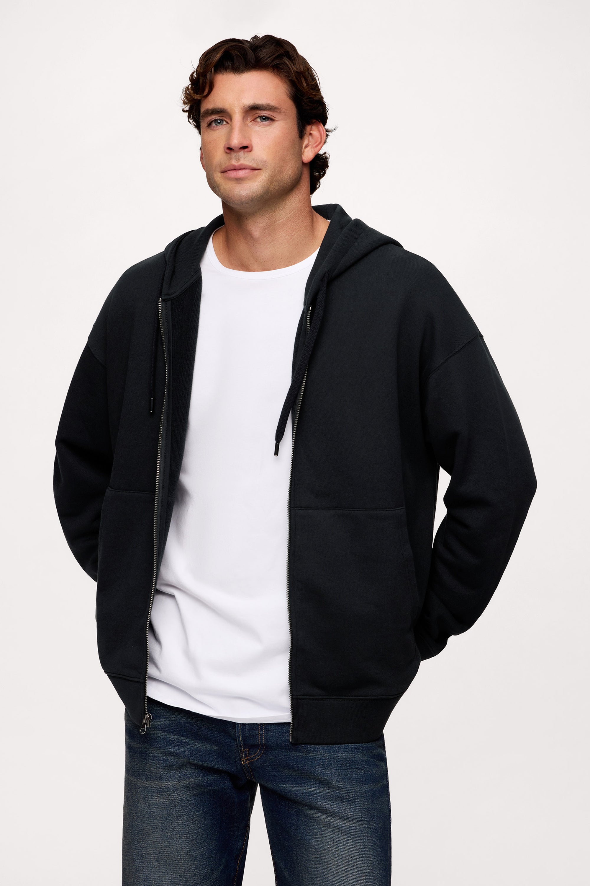 Vintage Washed Zip-Up Hoodie