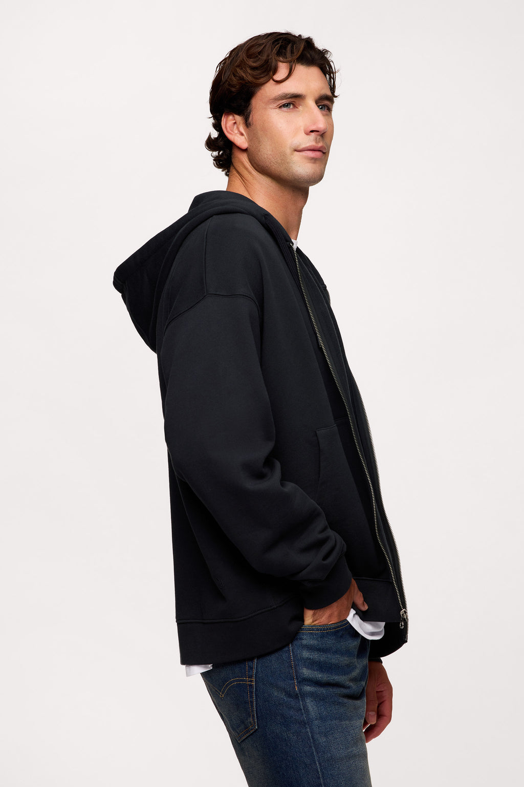 Vintage Washed Zip-Up Hoodie