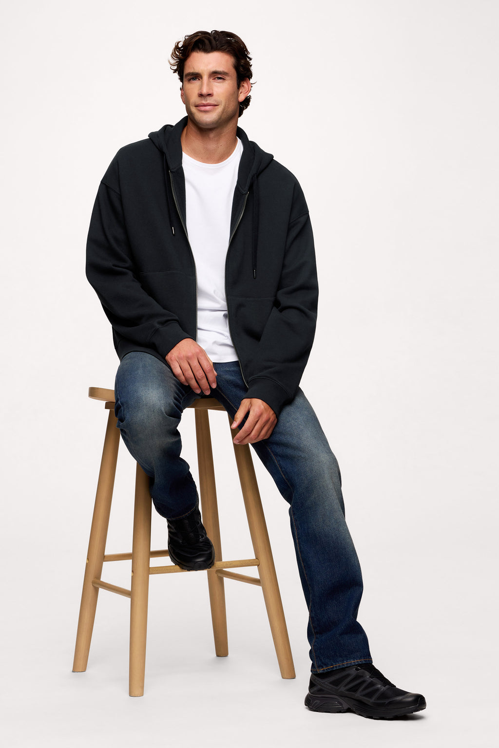 Vintage Washed Zip-Up Hoodie