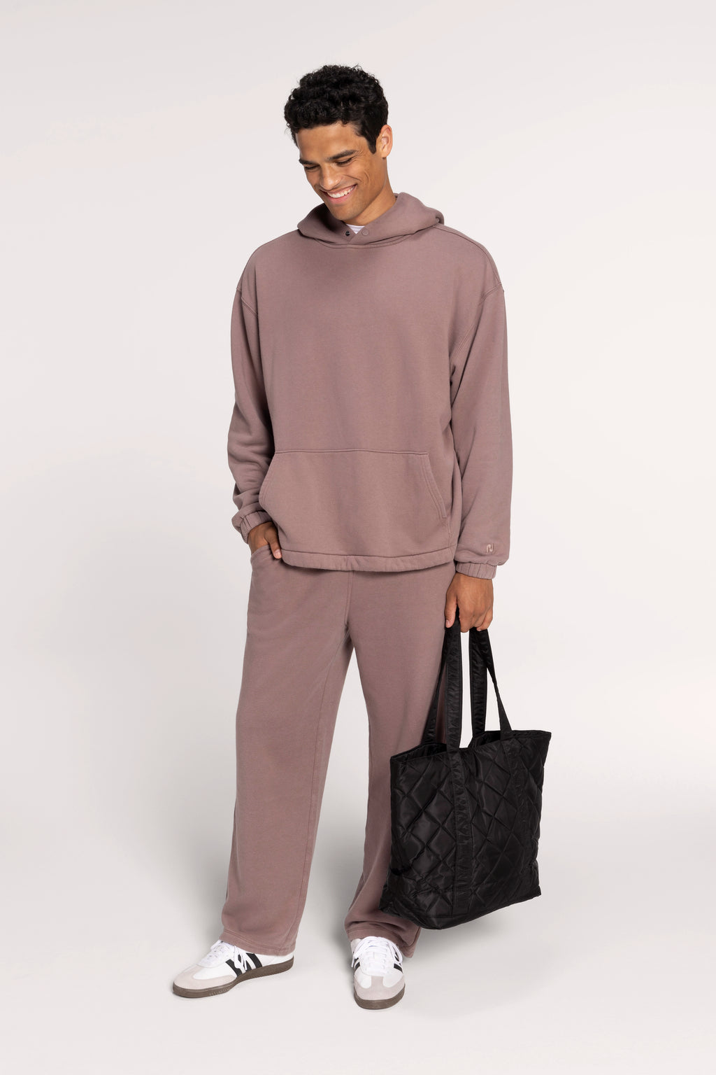 Vintage Fleece Oversized Boxy Hoodie | Cocoa