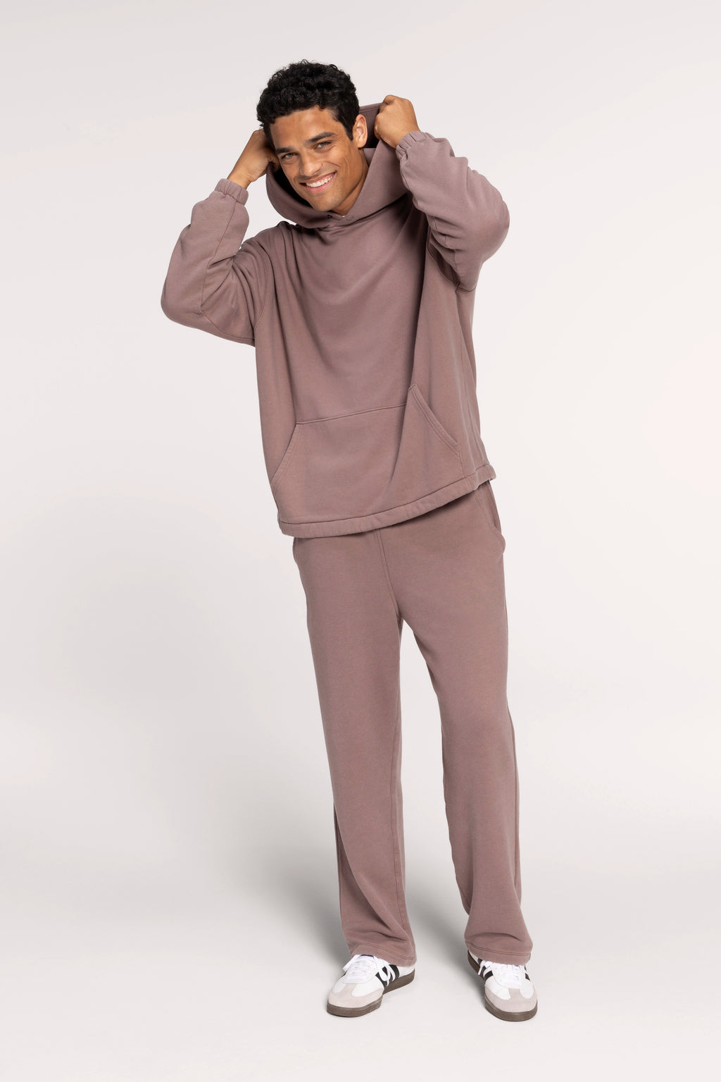 Vintage Fleece Oversized Boxy Hoodie | Cocoa