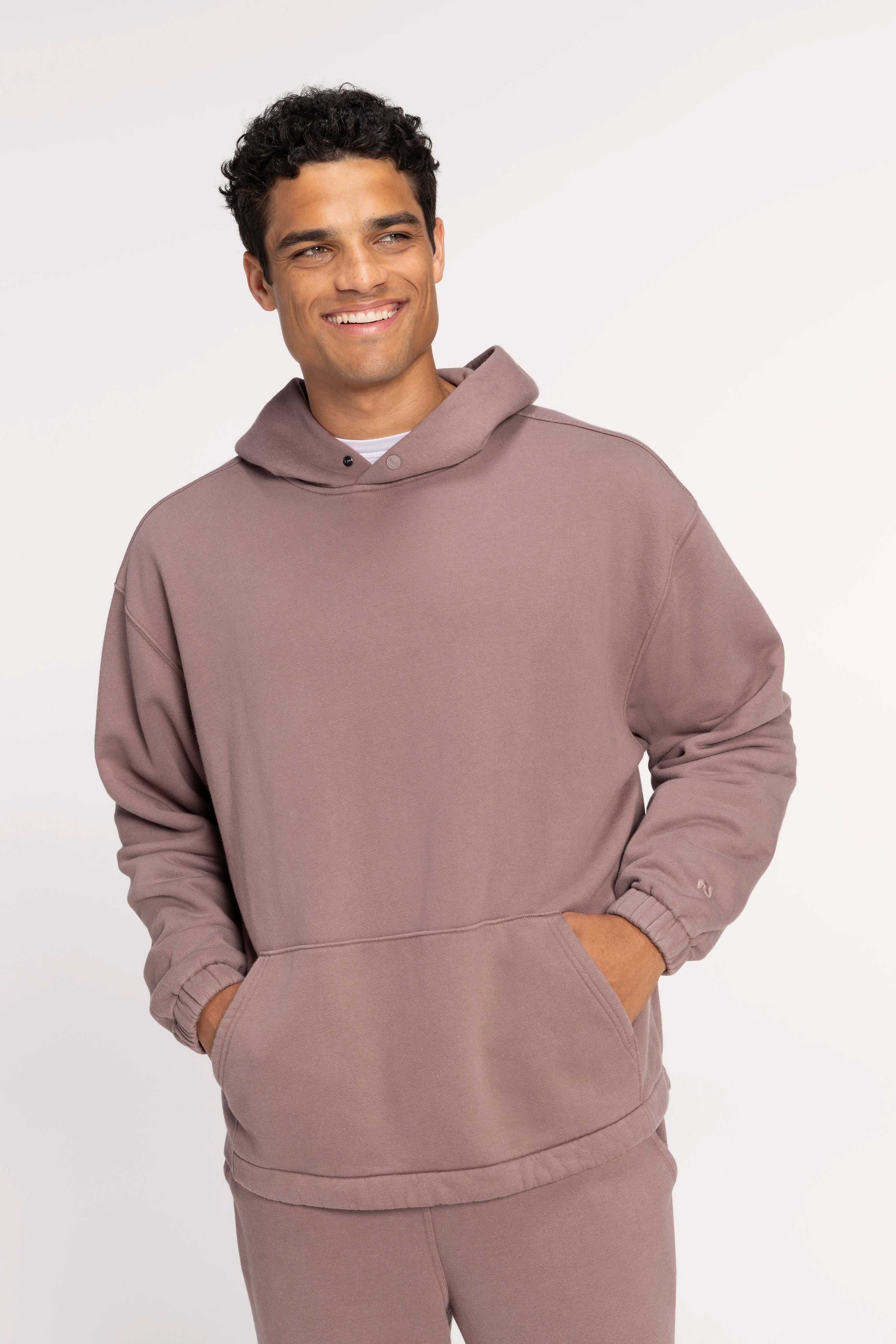 Vintage Fleece Oversized Boxy Hoodie | Cocoa