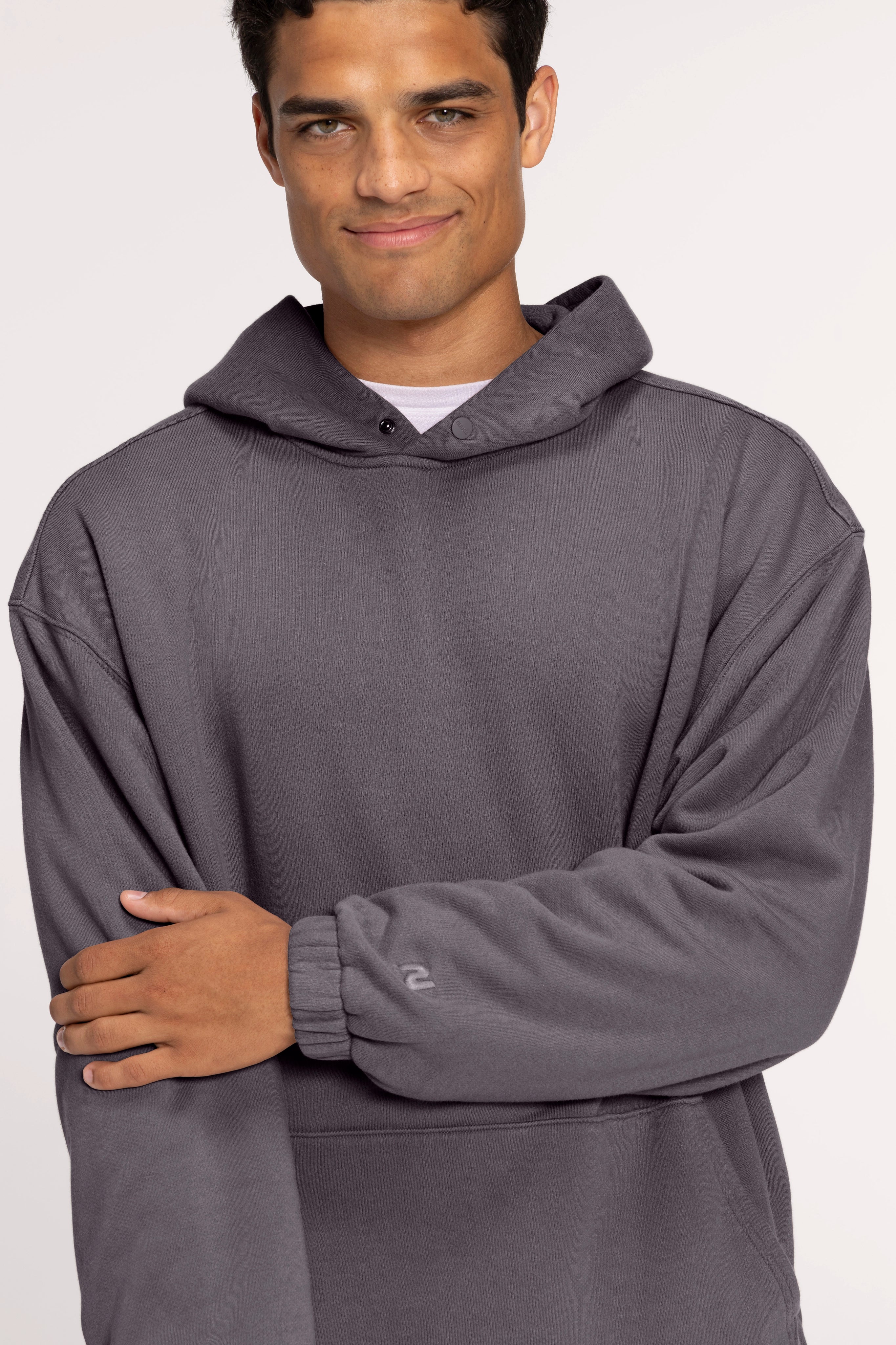 Vintage Fleece Oversized Boxy Hoodie | Iron