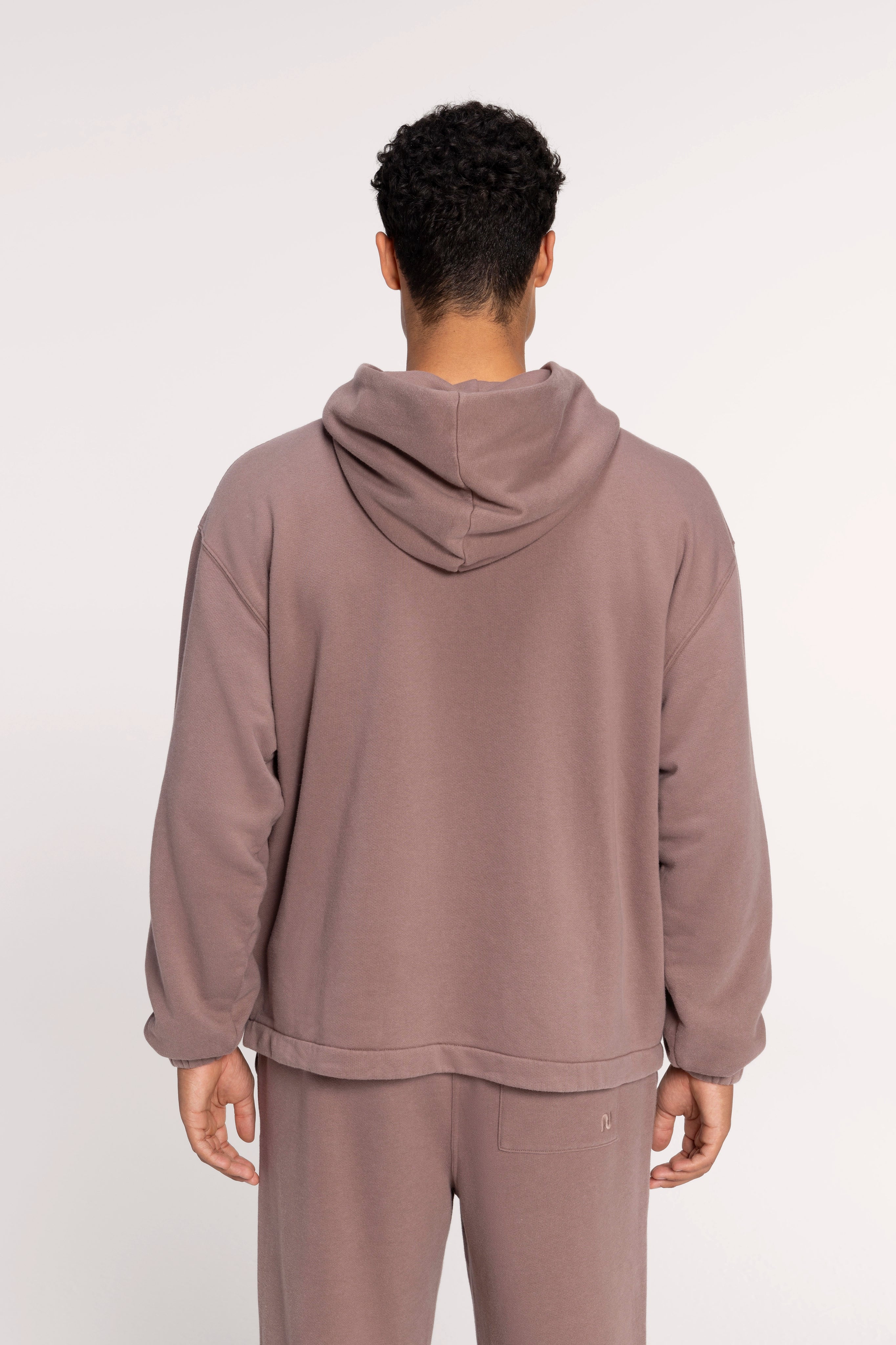 Vintage Fleece Oversized Boxy Hoodie | Cocoa