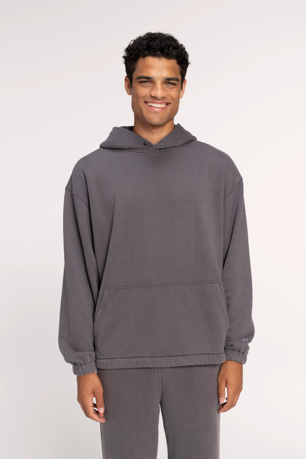 Vintage Fleece Oversized Boxy Hoodie | Iron