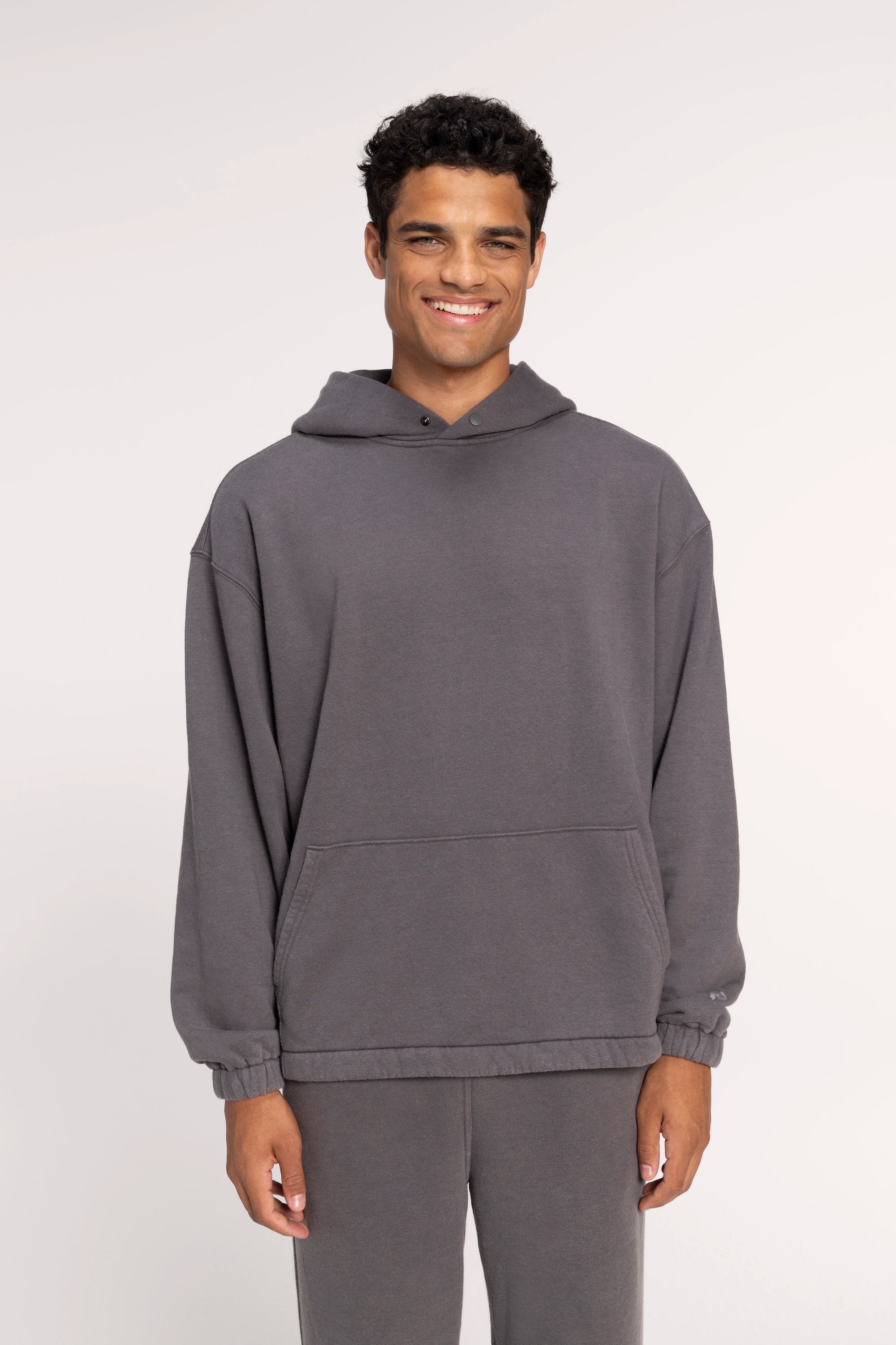 Vintage Fleece Oversized Boxy Hoodie | Iron