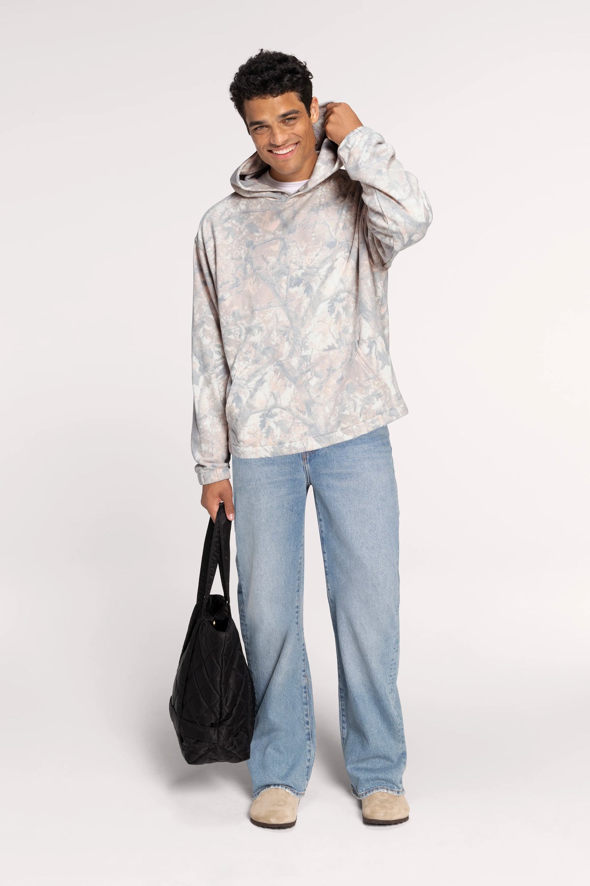 Color:nuuds Camo | Oversized Boxy Hoodie