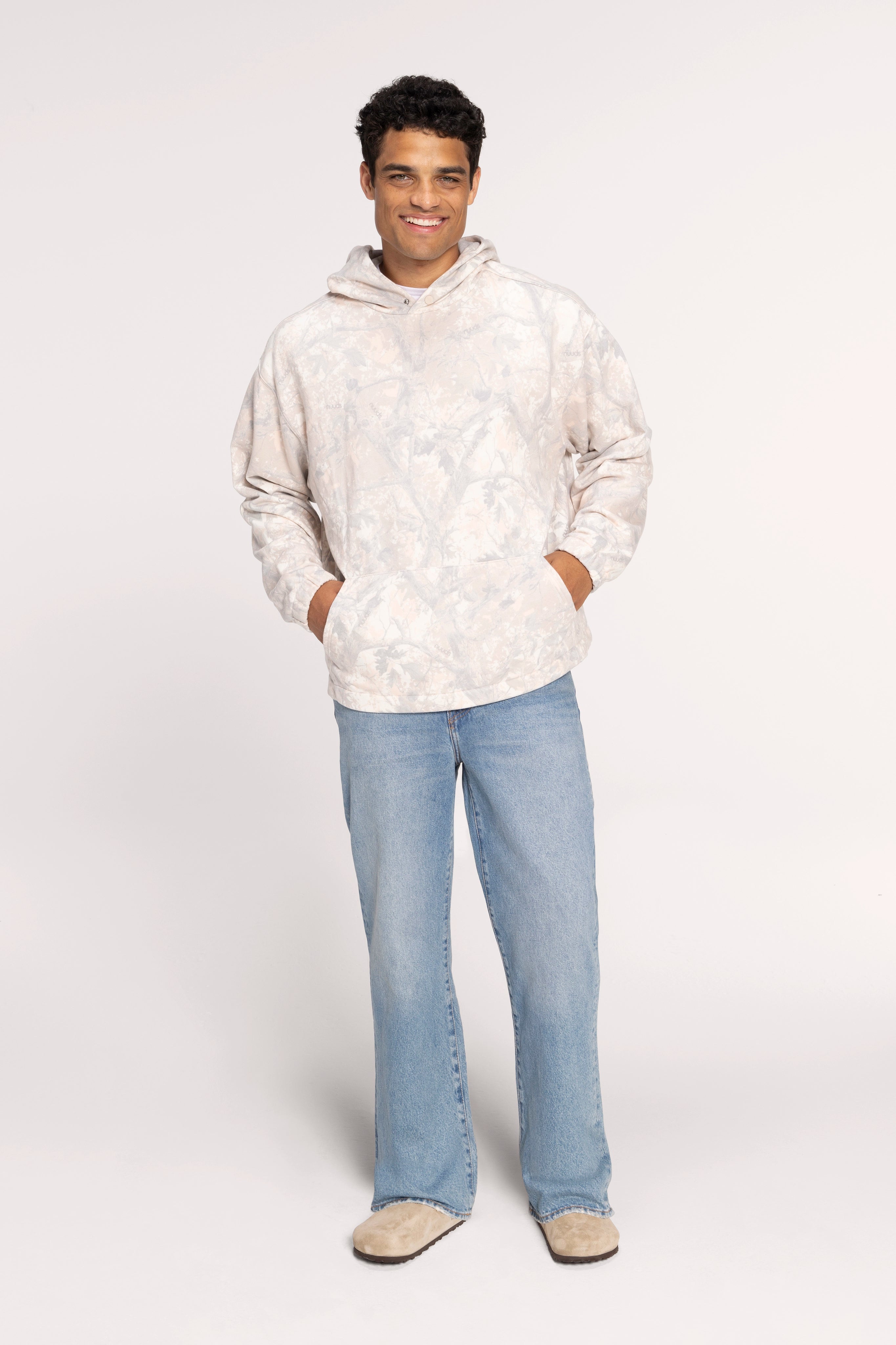 Color:nuuds Camo | Oversized Boxy Hoodie