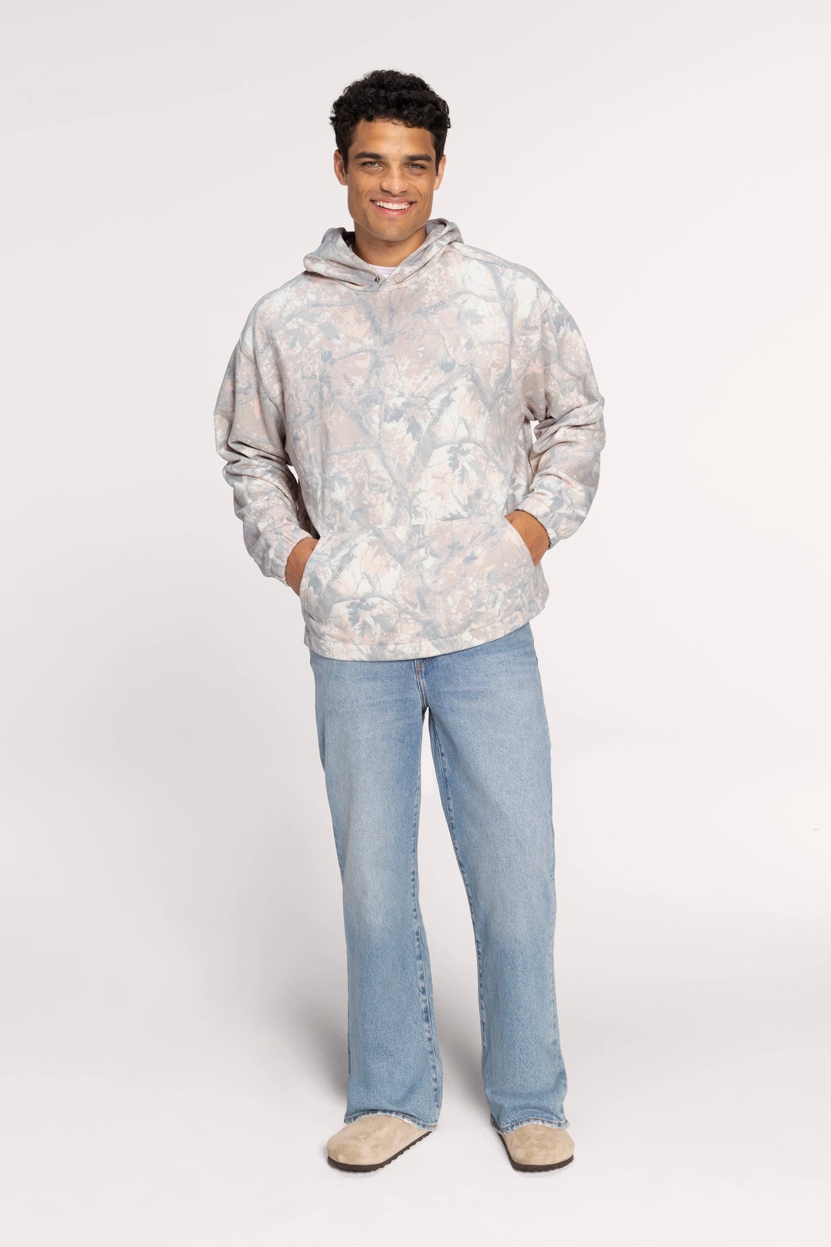 Color:nuuds Camo | Oversized Boxy Hoodie