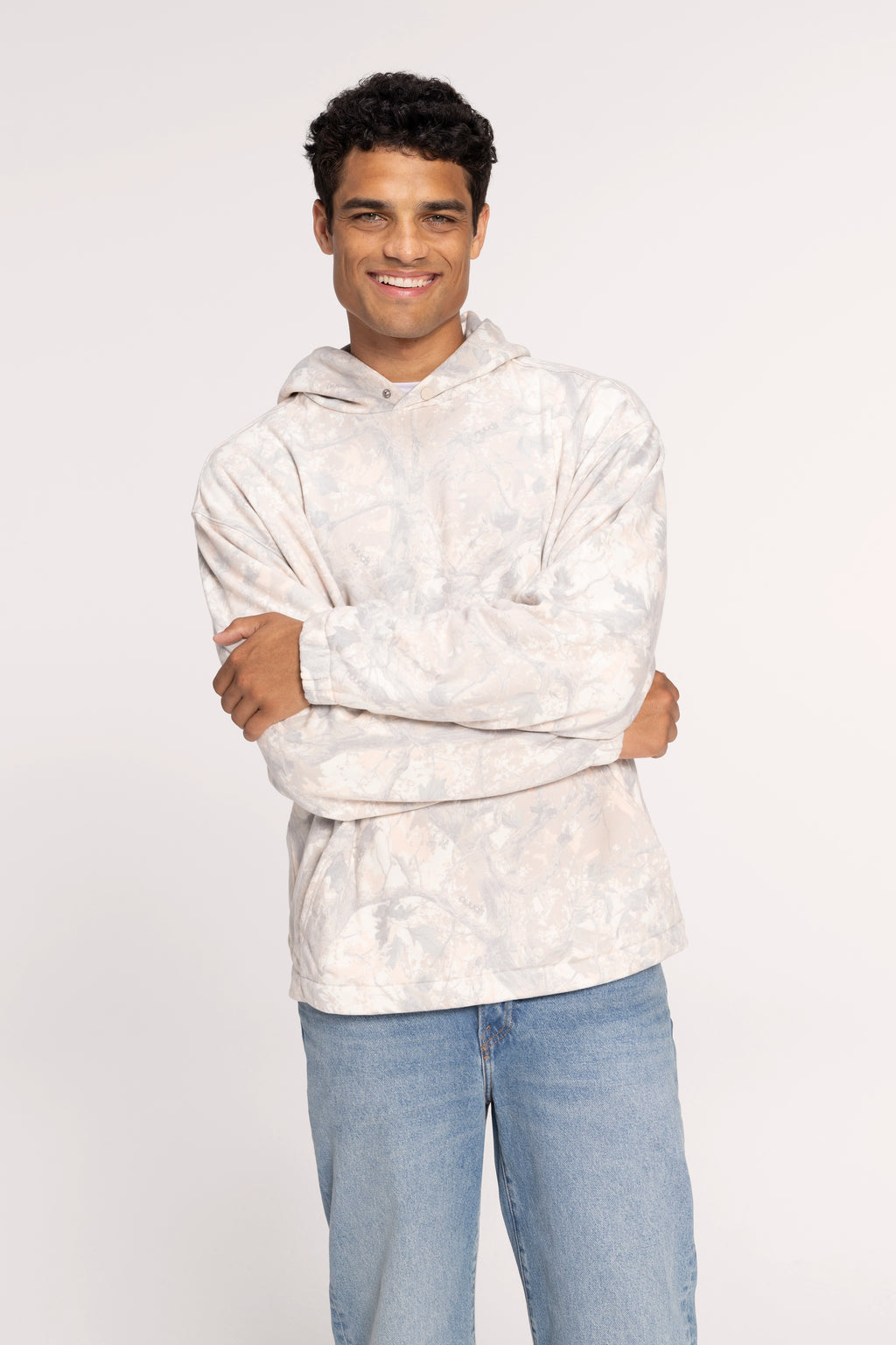 Color:nuuds Camo | Oversized Boxy Hoodie