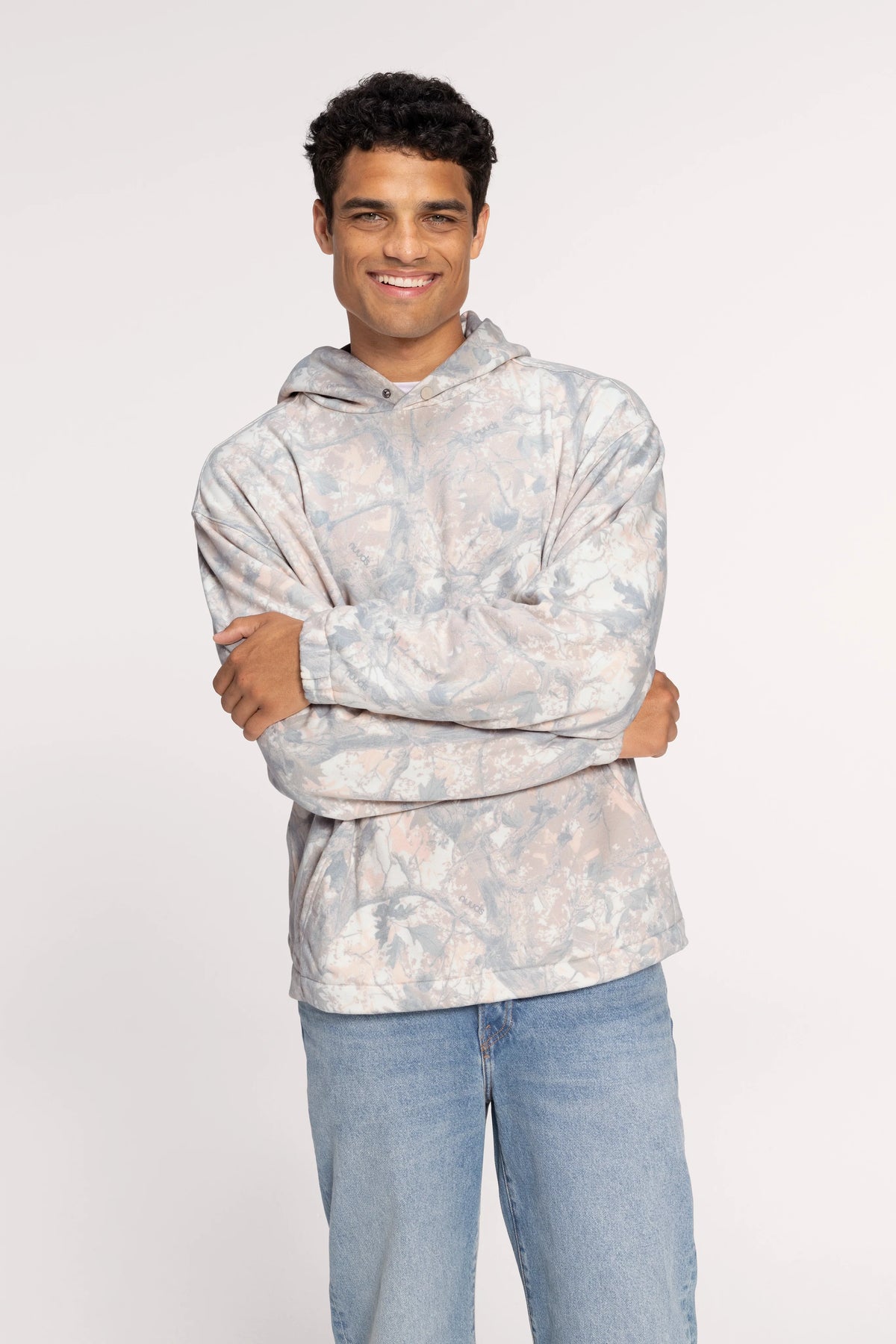 Color:nuuds Camo | Oversized Boxy Hoodie