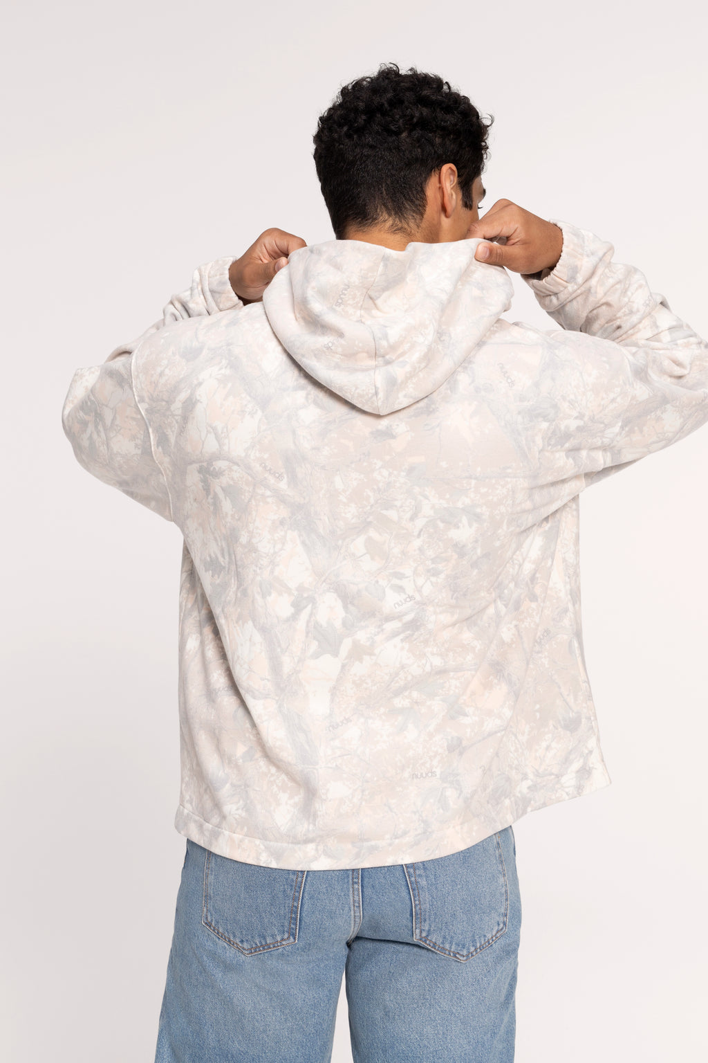 Color:nuuds Camo | Oversized Boxy Hoodie