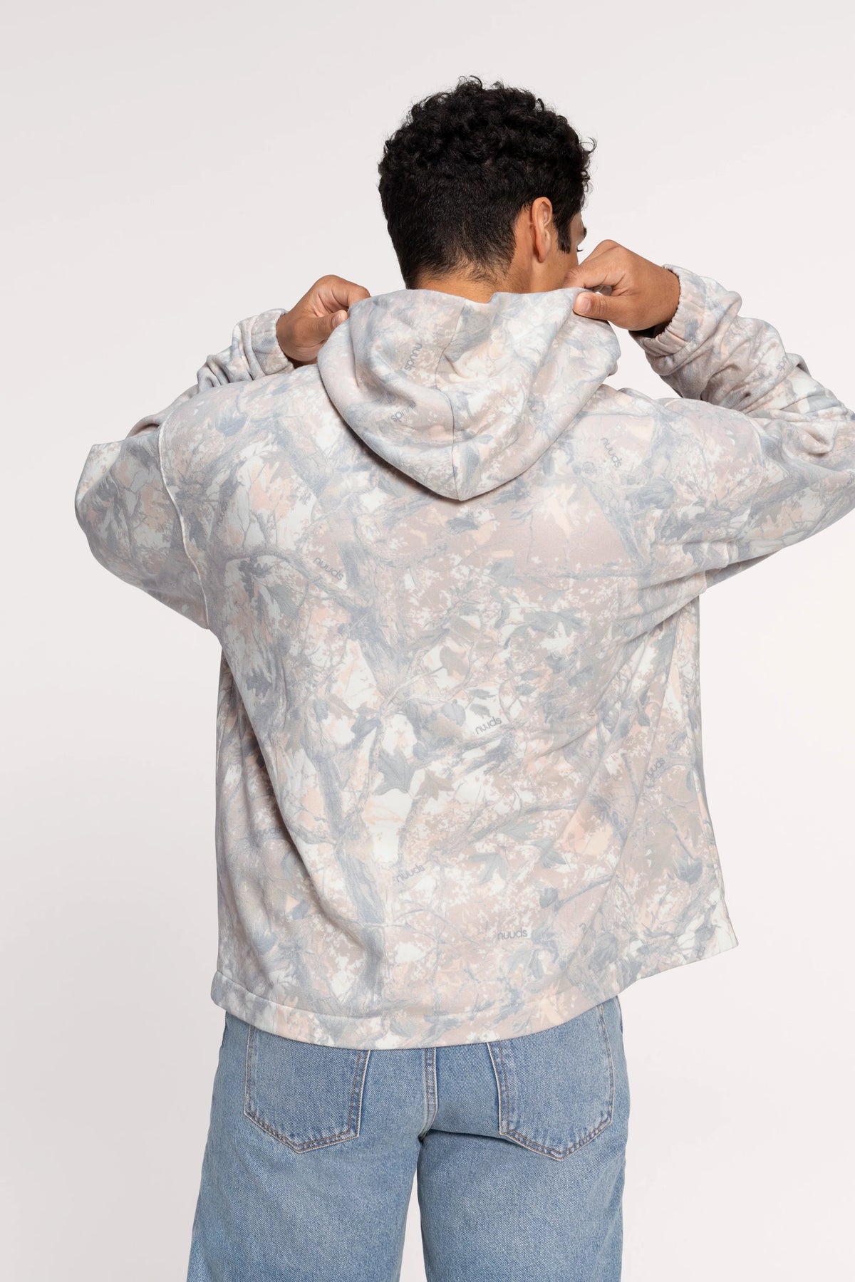 Color:nuuds Camo | Oversized Boxy Hoodie