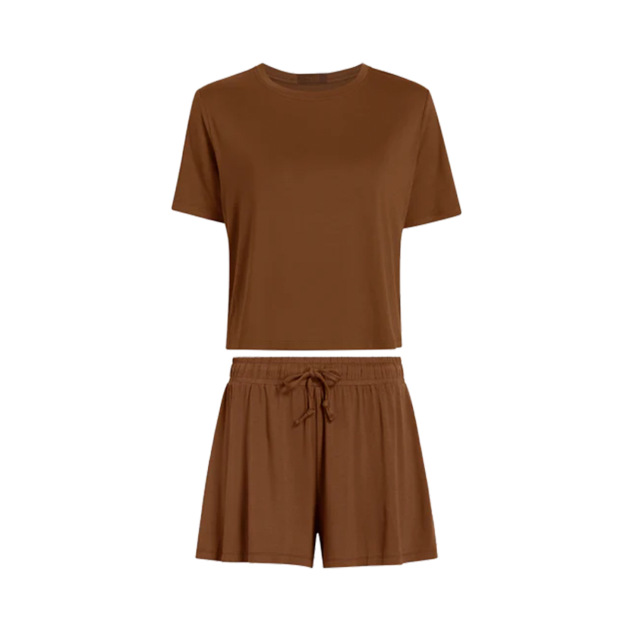 Pajama Shorts Set | Chocolate