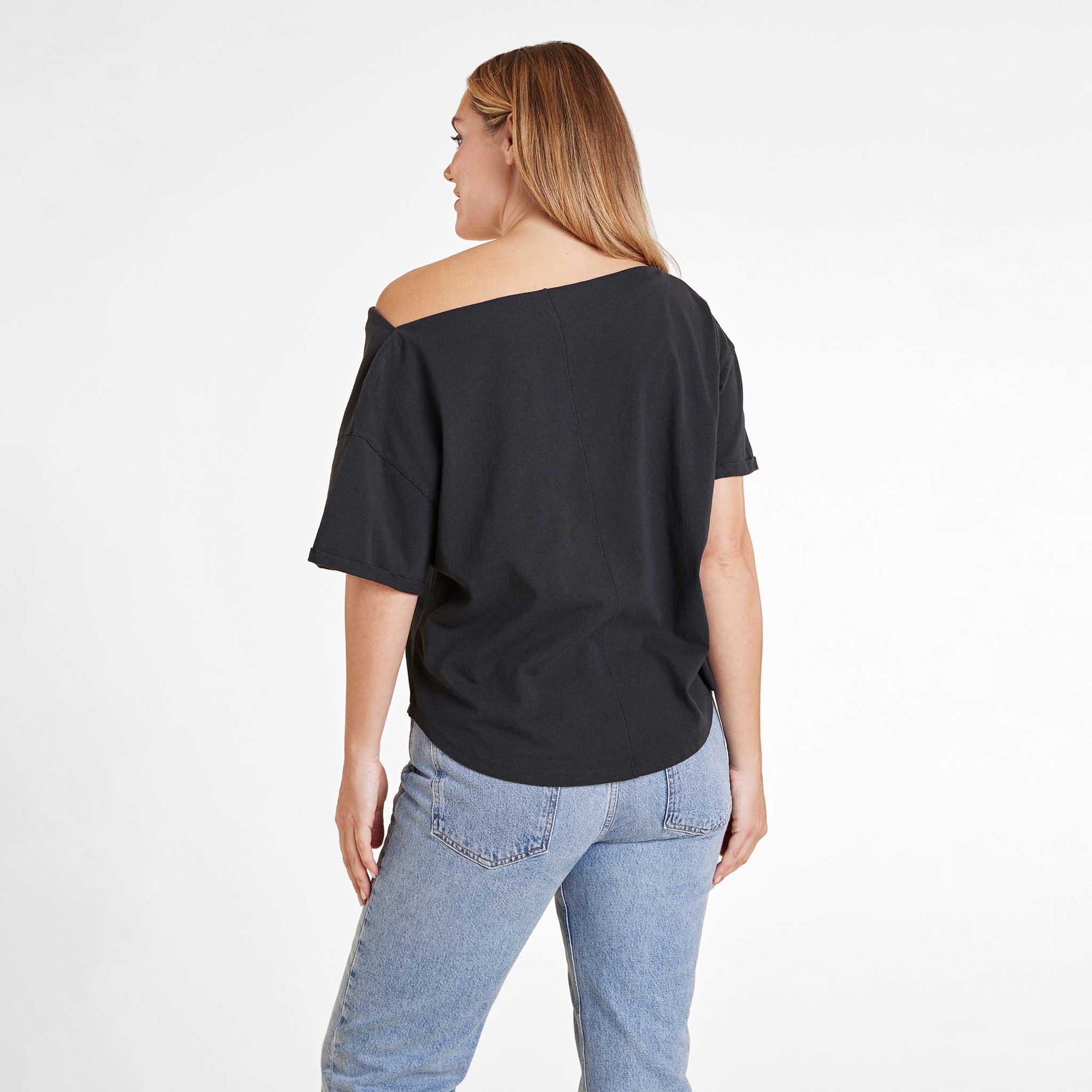 Vintage Cotton Off The Shoulder T-Shirt