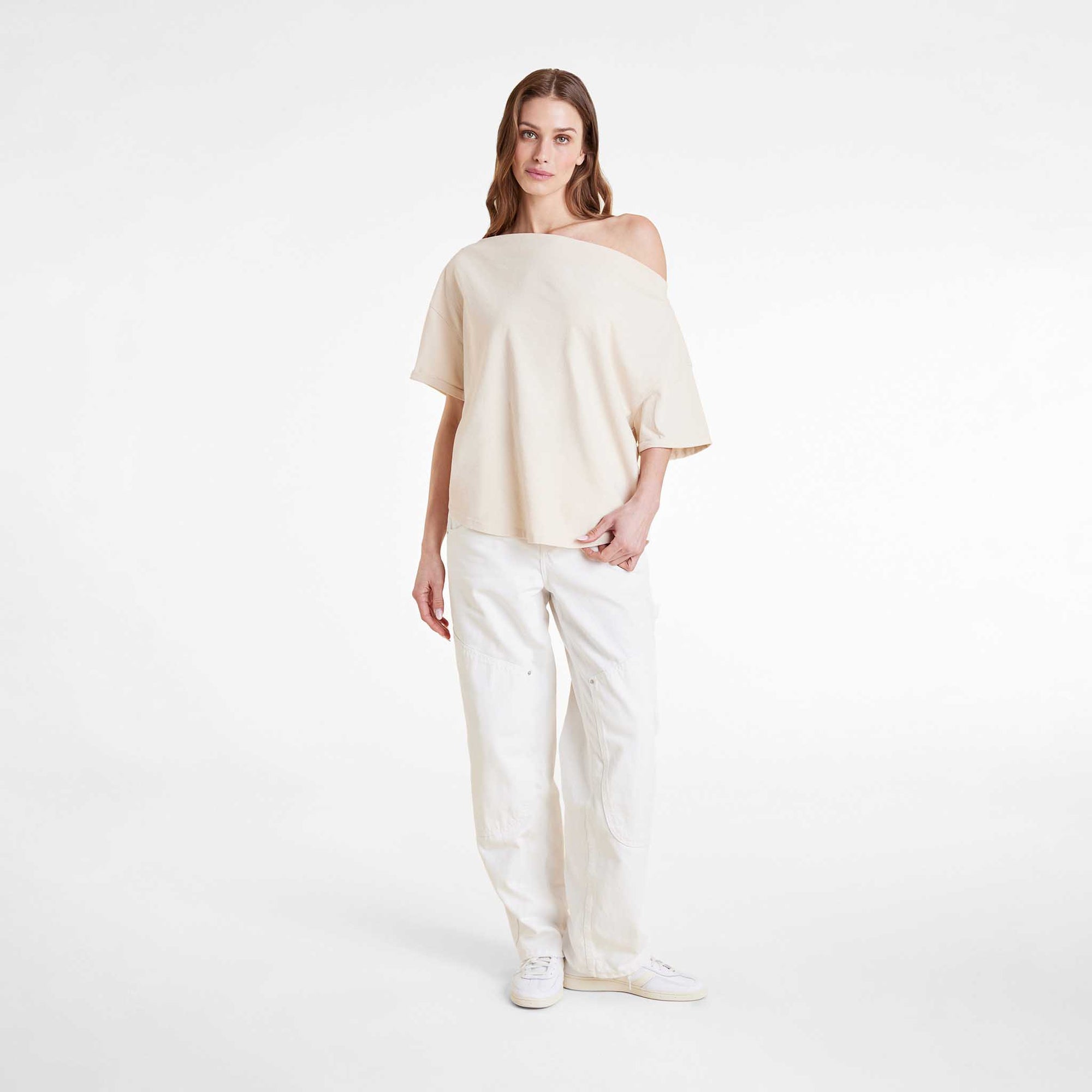Vintage Cotton Off The Shoulder T-Shirt