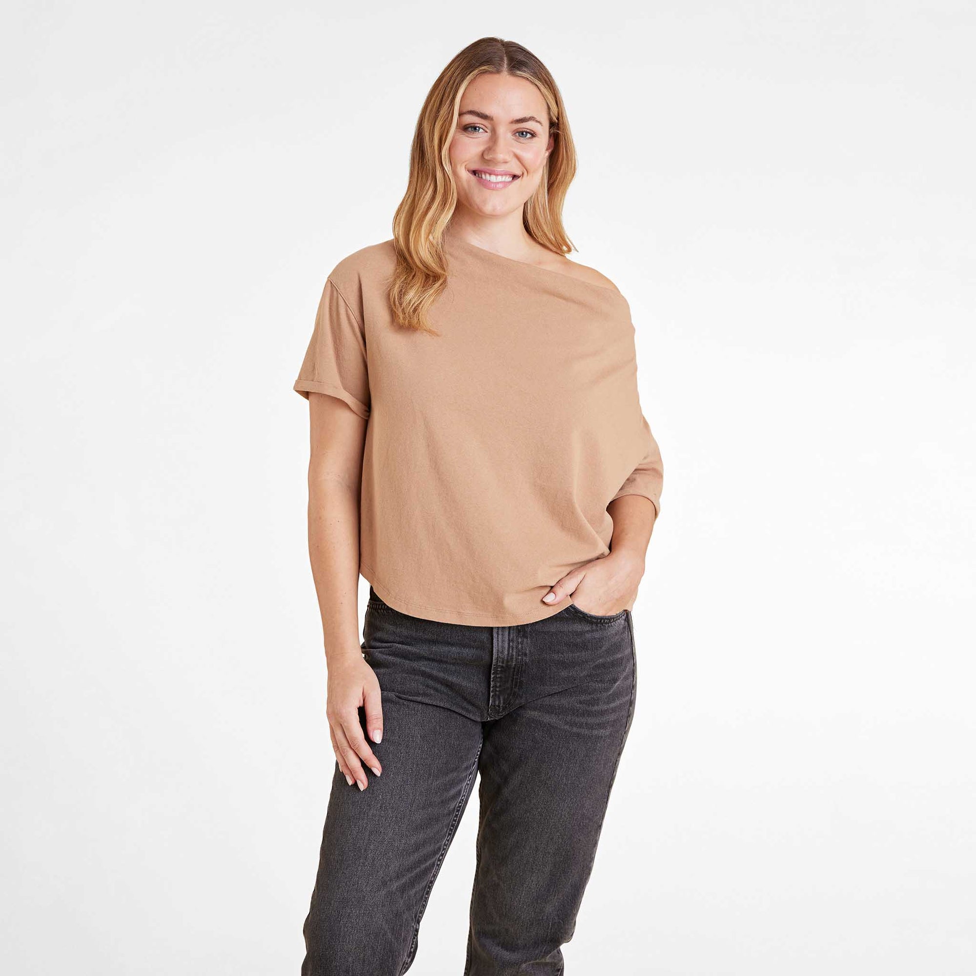 Vintage Cotton Off The Shoulder T-Shirt